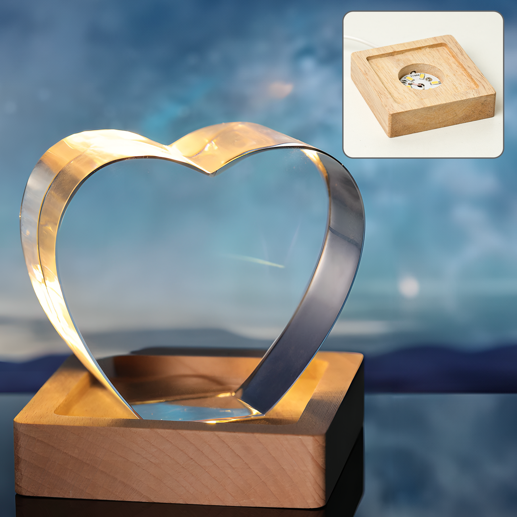 Led Wooden Base