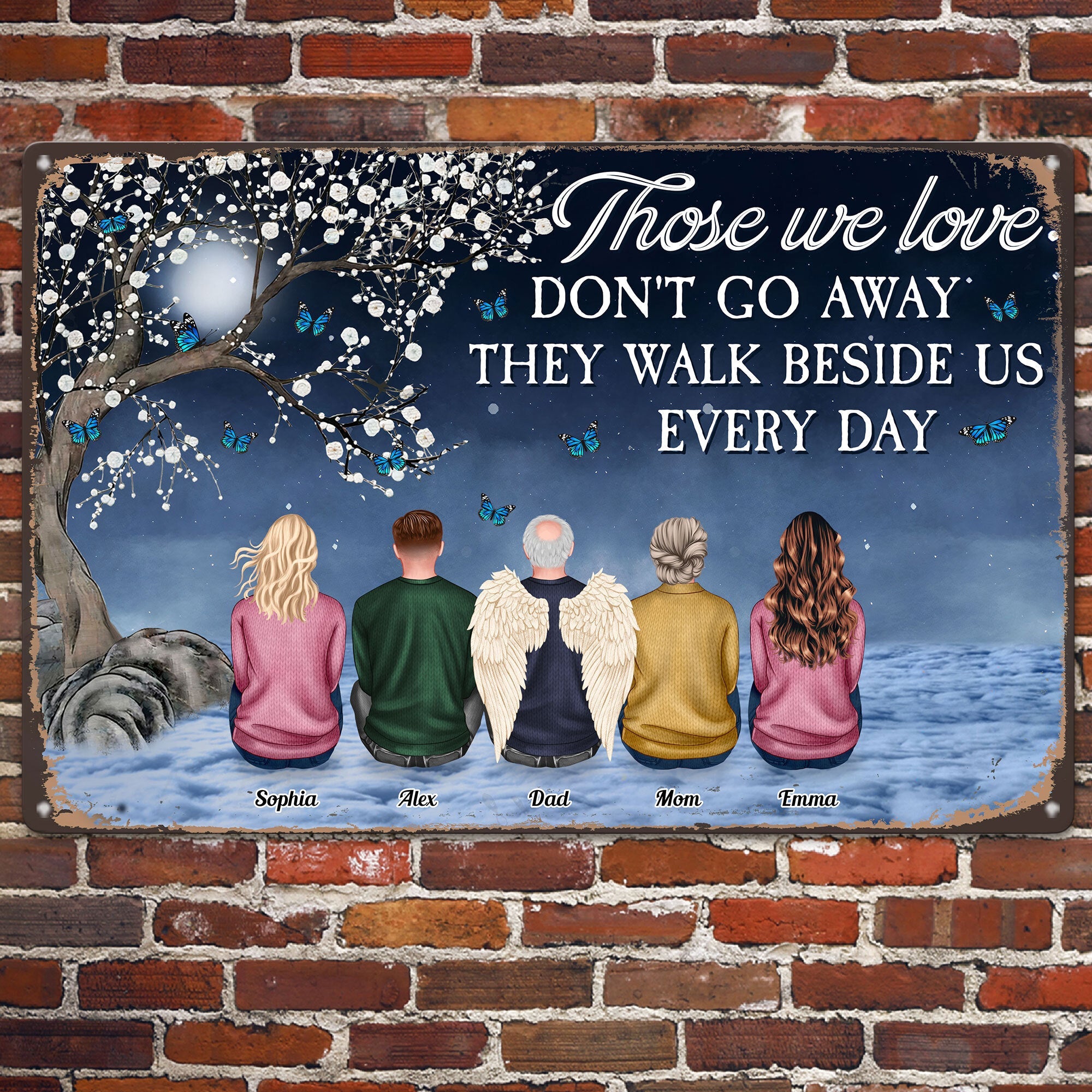 We're Always Beside You - Personalized Metal Sign