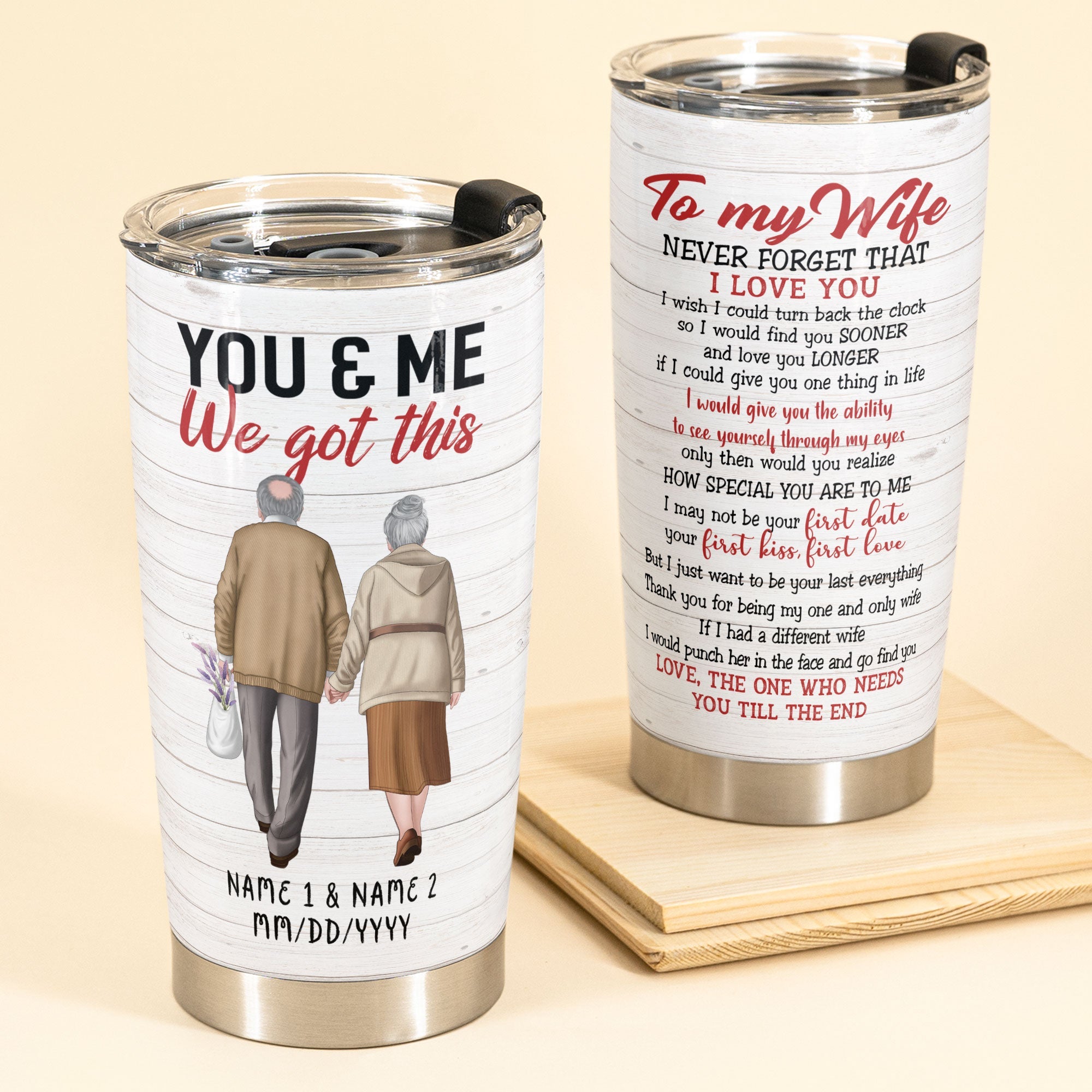 You And Me We Got This, Family Custom Tumbler, Gift For Wife, Husband-Macorner