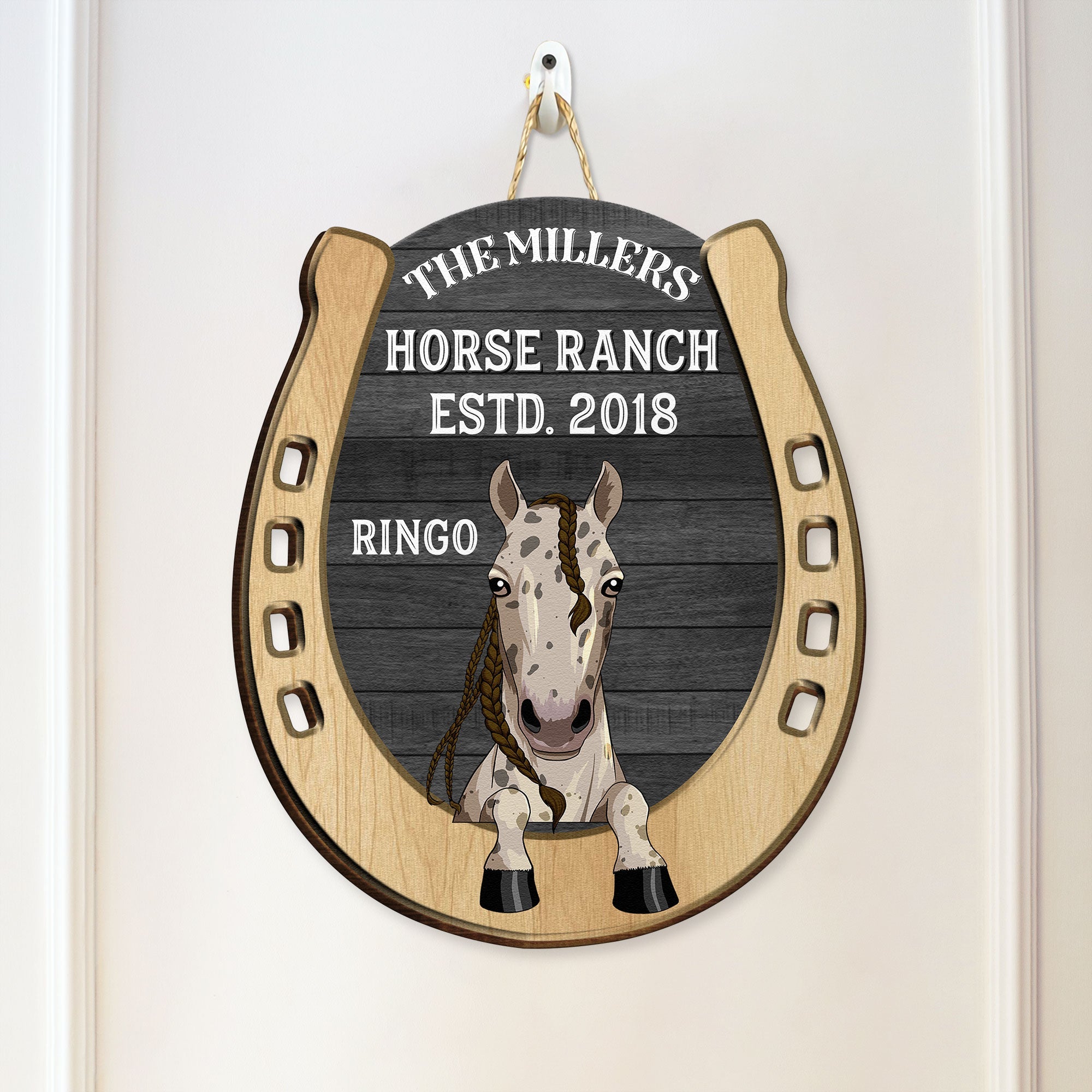 Horsework Before Housework - Personalized Custom Shaped Wood Sign