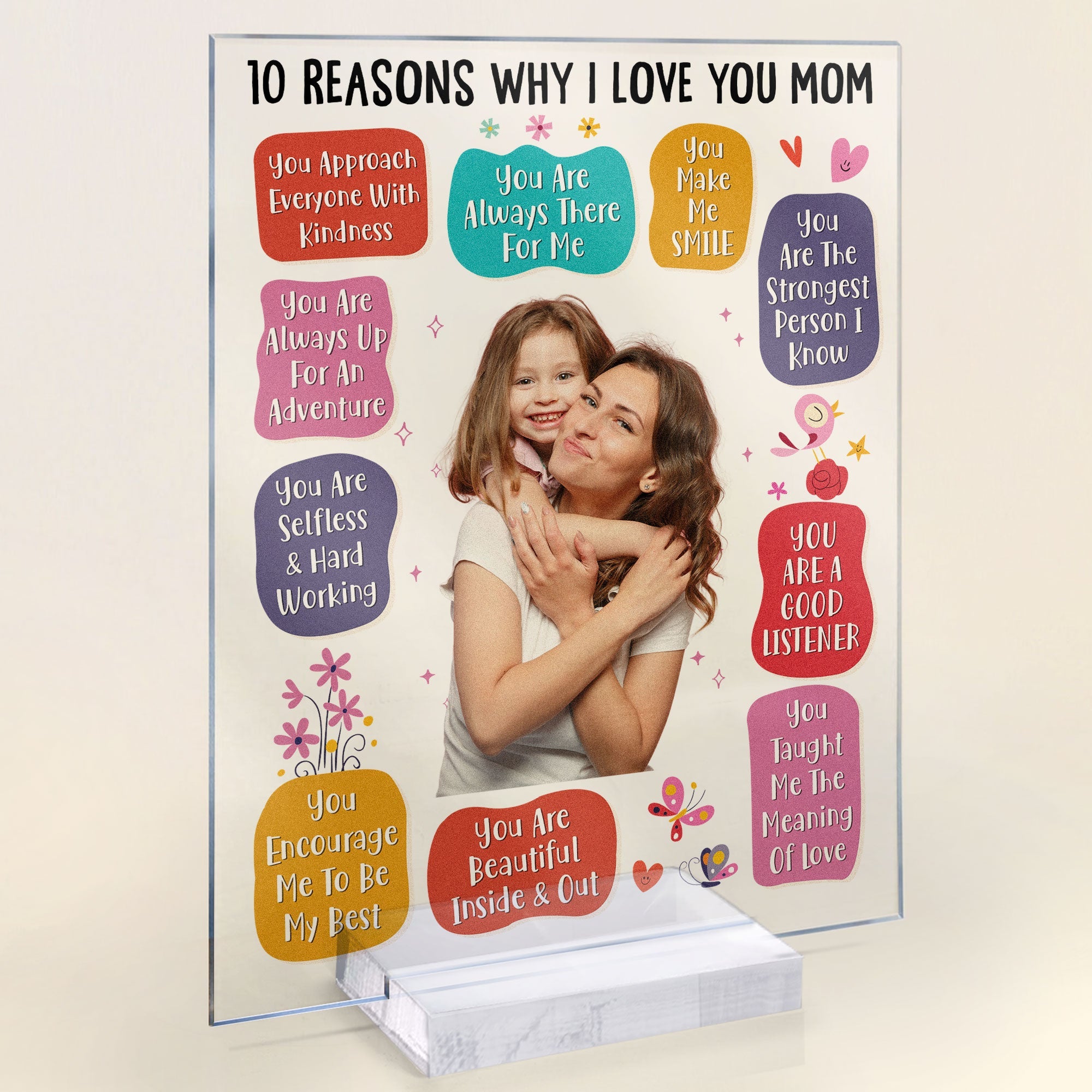 10 Reasons Why I Love You Mom - Personalized Acrylic Photo Plaque