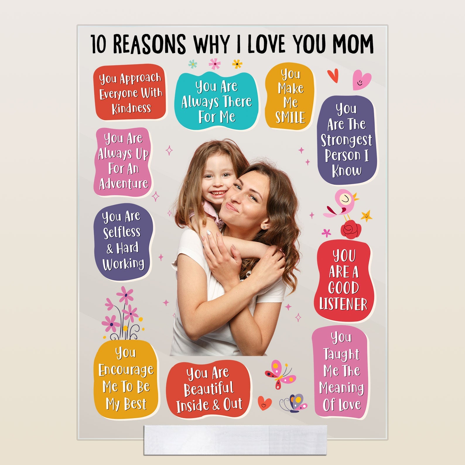 10 Reasons Why I Love You Mom - Personalized Acrylic Photo Plaque