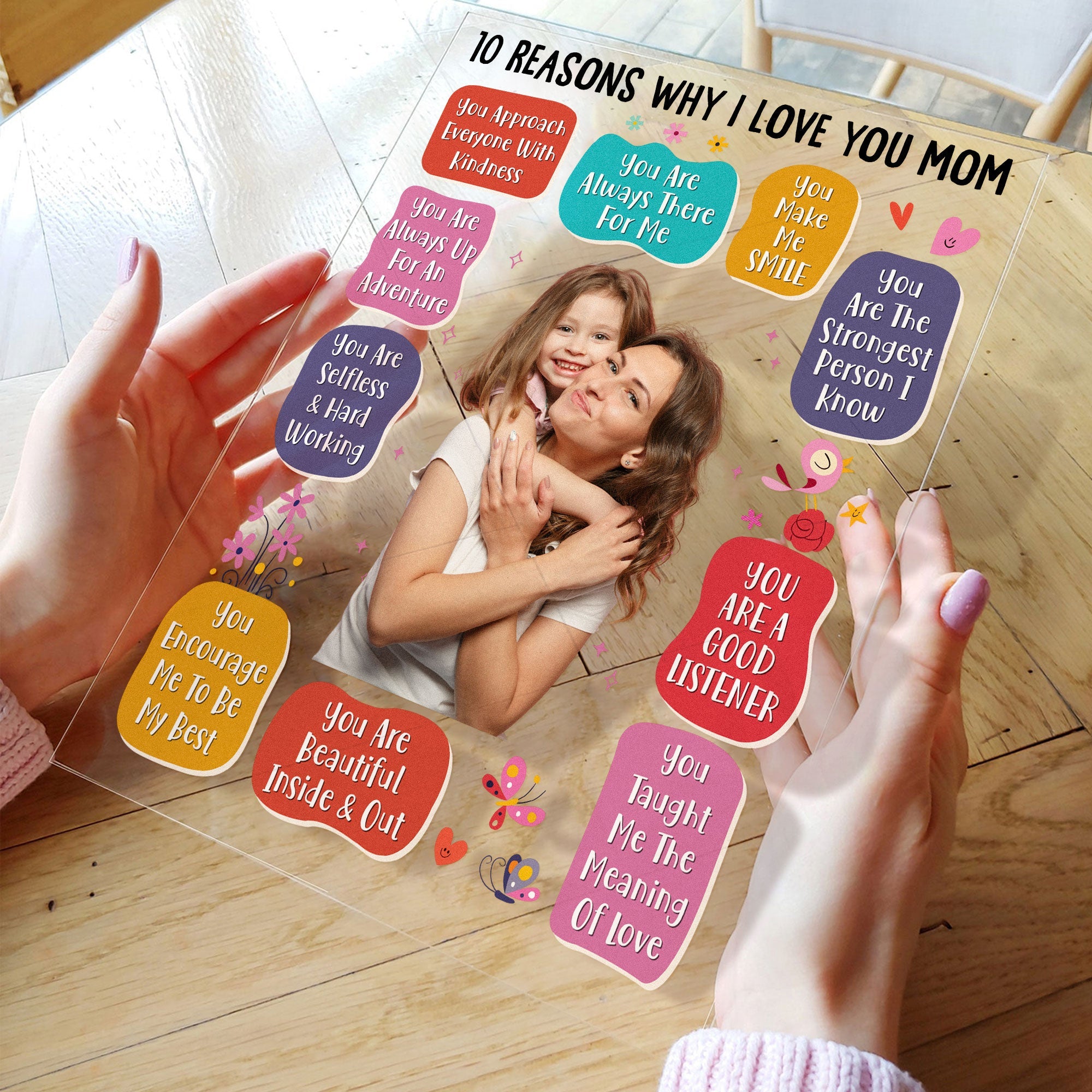 10 Reasons Why I Love You Mom - Personalized Acrylic Photo Plaque