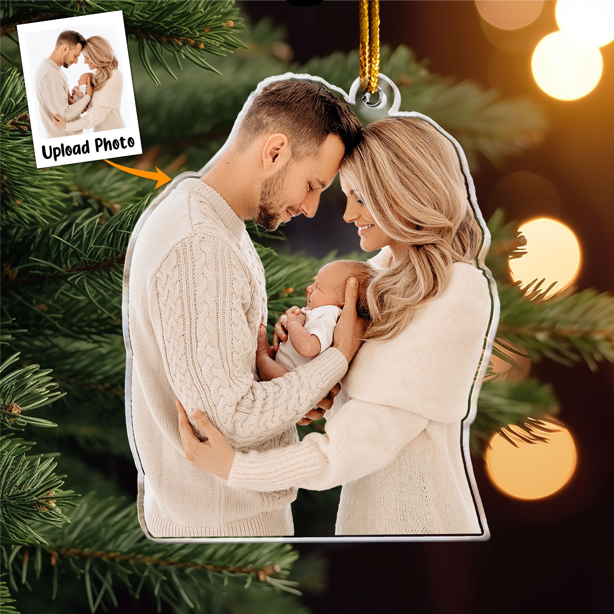 Our First Baby In The Family - Personalized Acrylic Photo Ornament