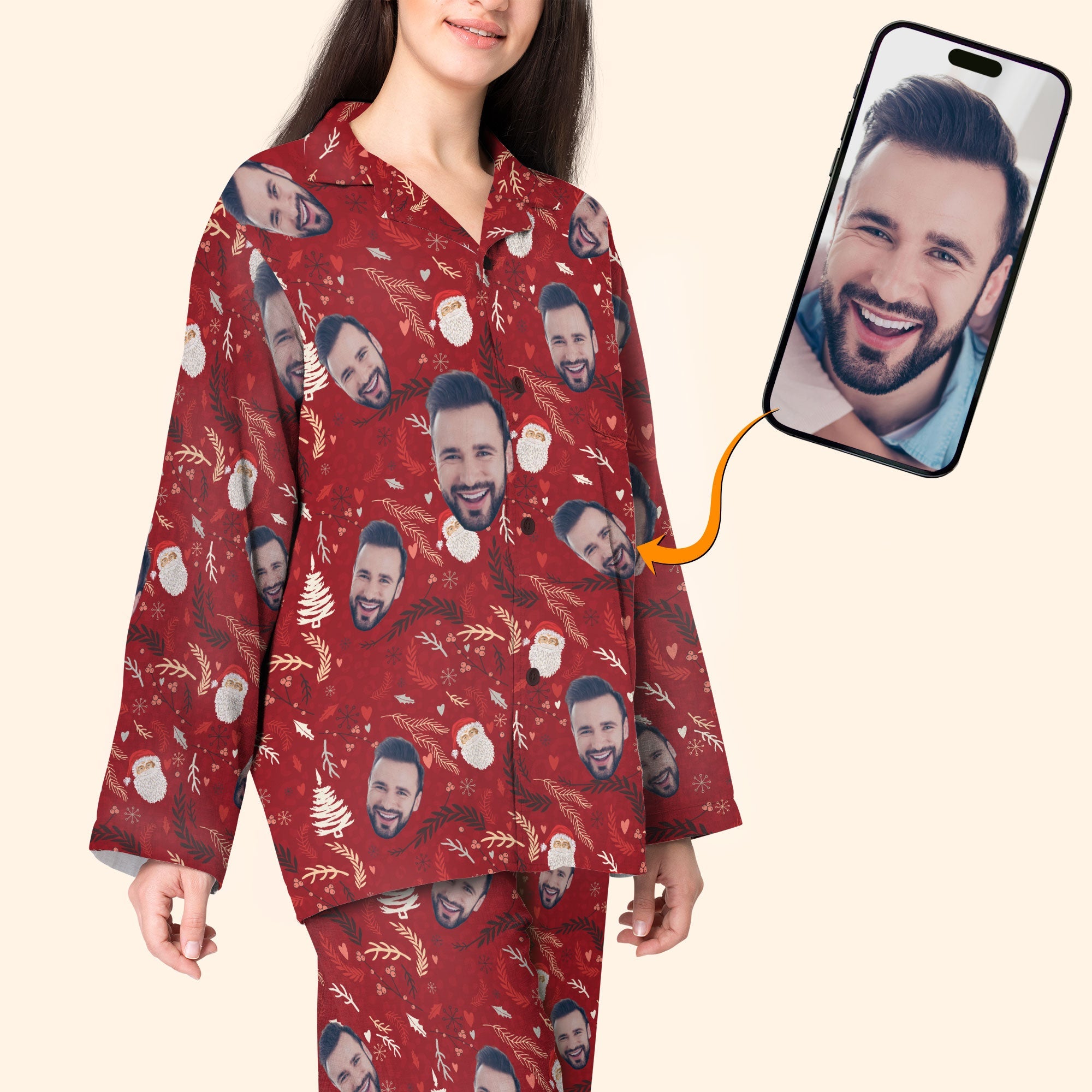 Husband Face - Personalized Photo Pajamas Set