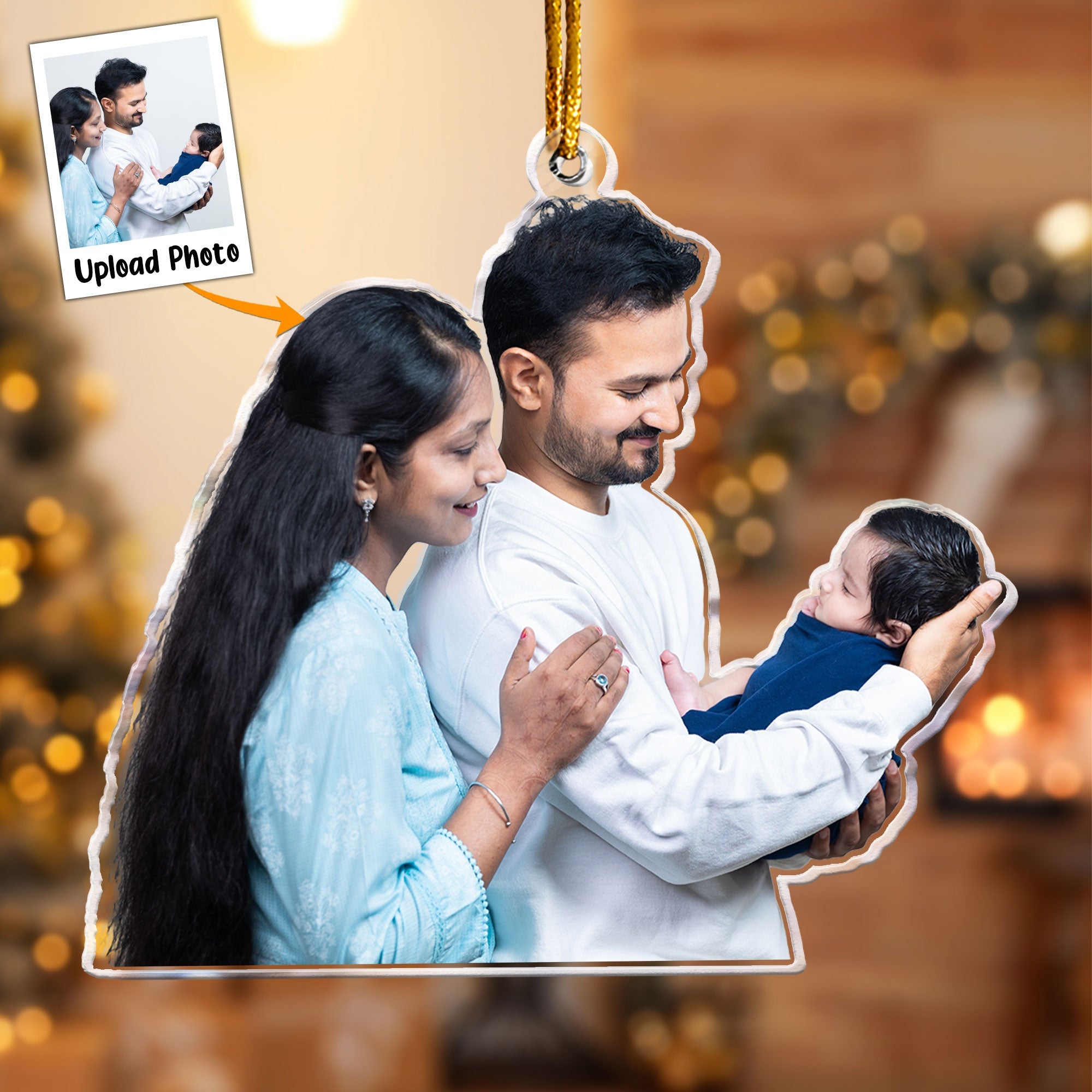 Our First Baby In The Family - Personalized Acrylic Photo Ornament