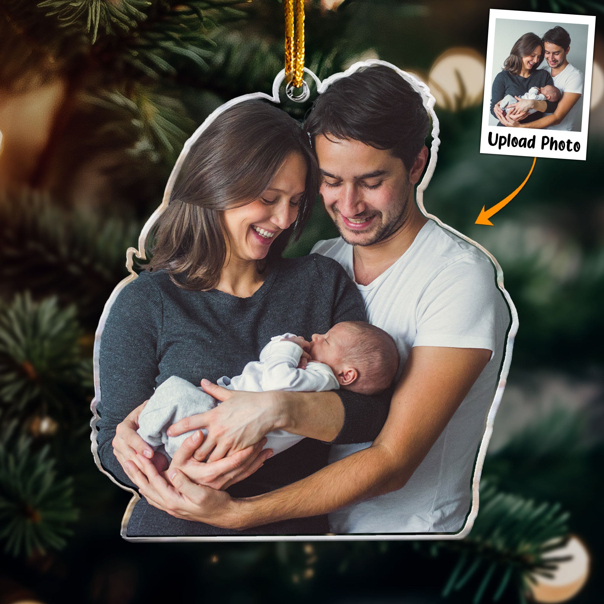 Our First Baby In The Family - Personalized Acrylic Photo Ornament