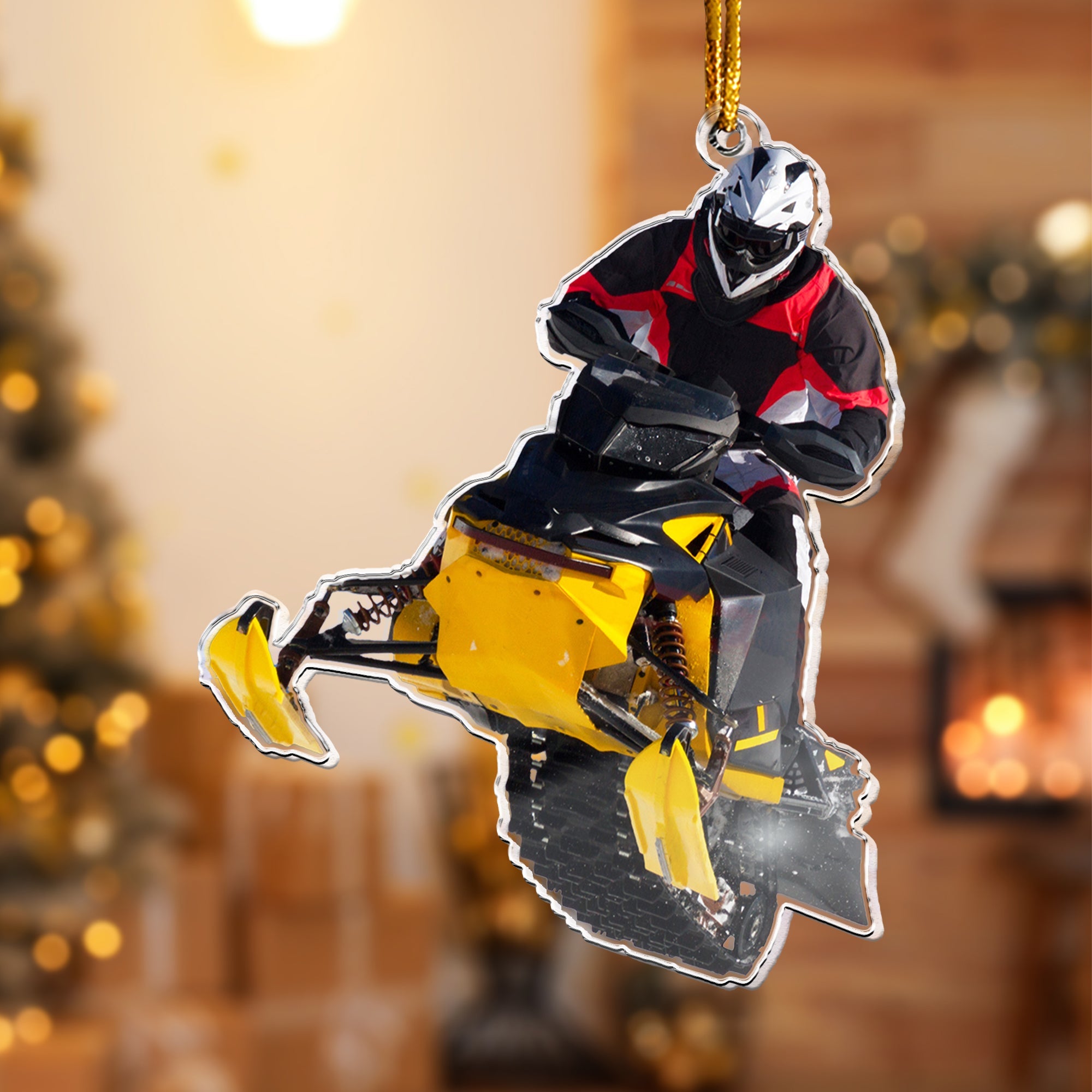 Snowmobiling Gifts For Snowmobile Lovers - Personalized Acrylic Photo Ornament