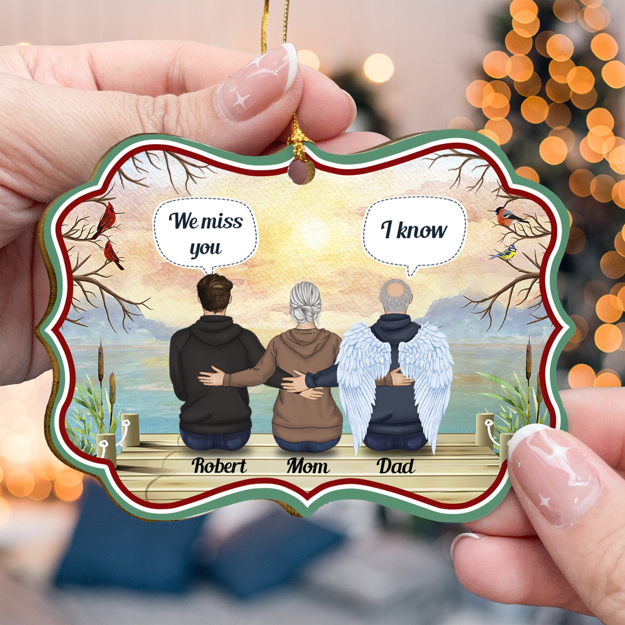 A Letter From Heaven To You - Personalized Wooden Card With Pop Out Ornament