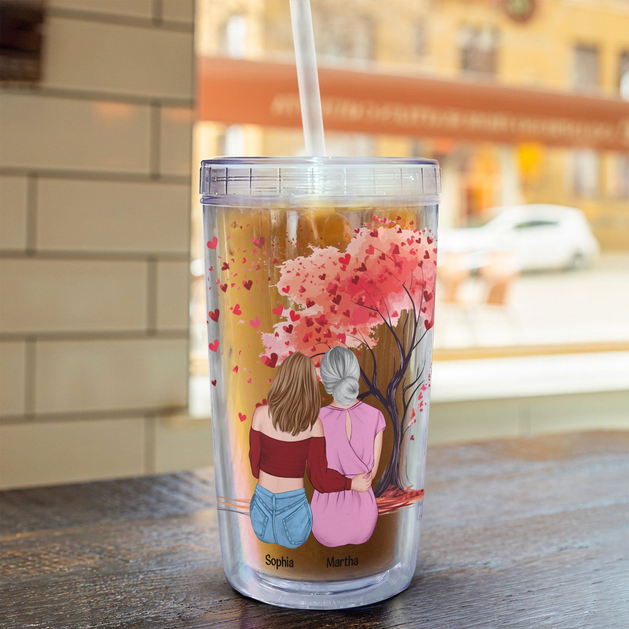 Mama Loves You - Personalized Acrylic Tumbler With Straw