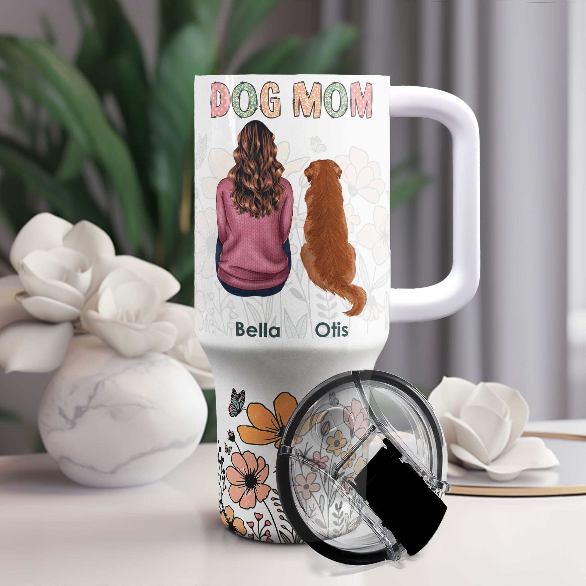 A Girl And Her Dog Unbreakable Bond - Personalized 40oz Tumbler With Straw