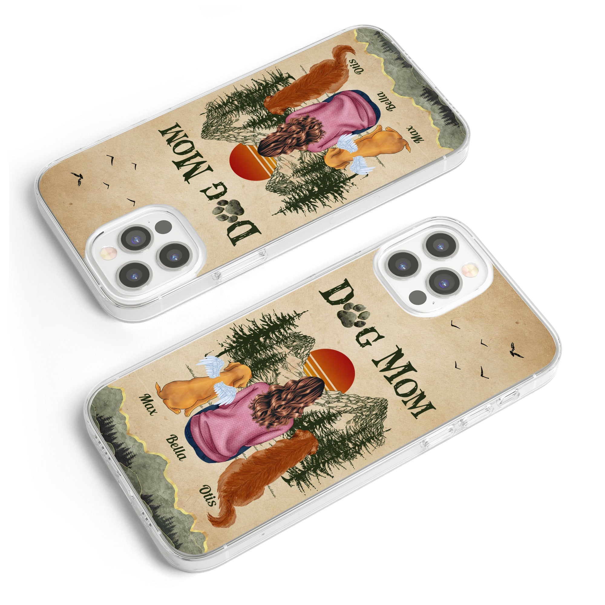 A Girl And Her Dogs Unbreakable Bond - Personalized Clear Phone Case