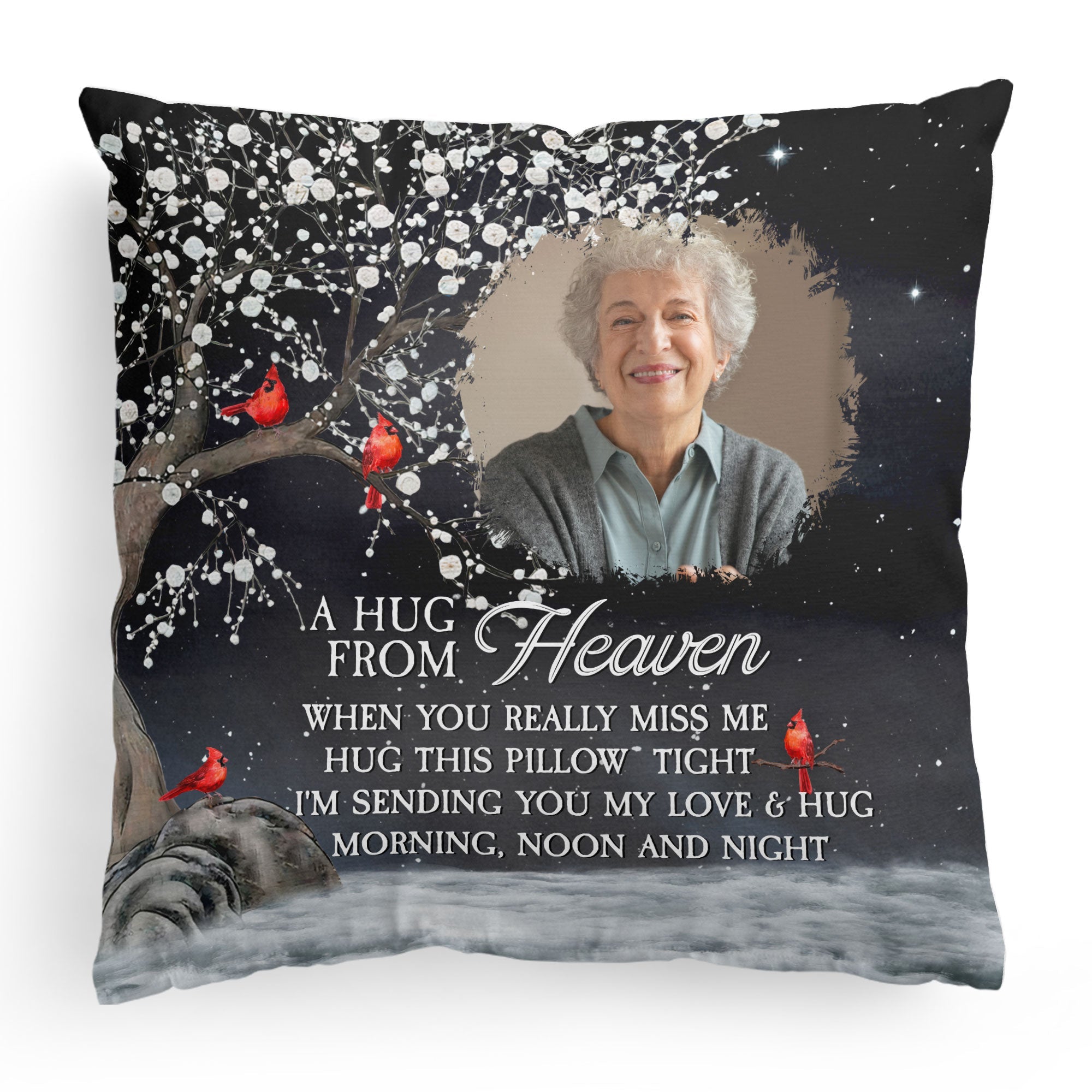 A Hug From Heaven I'm Always With You - Personalized Photo Memory Pillow