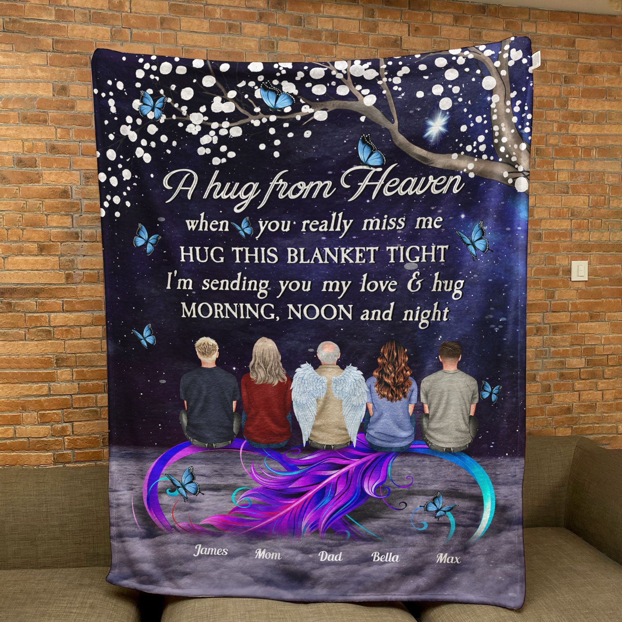 A Hug From Heaven Sympathy - Personalized Blanket