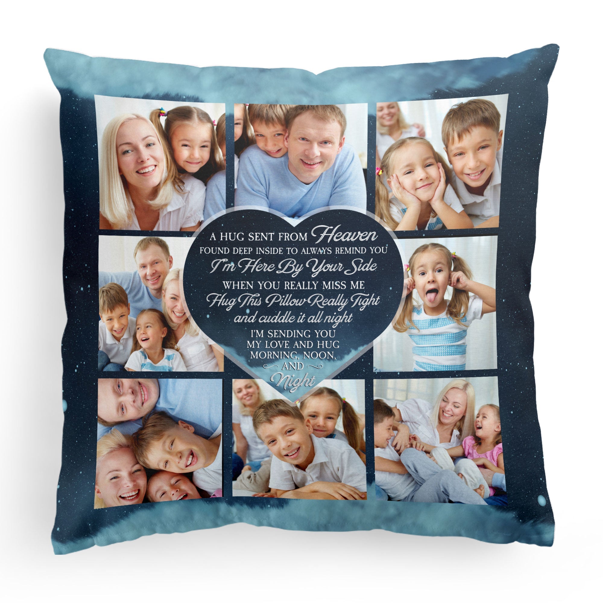 A Hug Sent From Heaven - Personalized Photo Pillow (Insert Included)