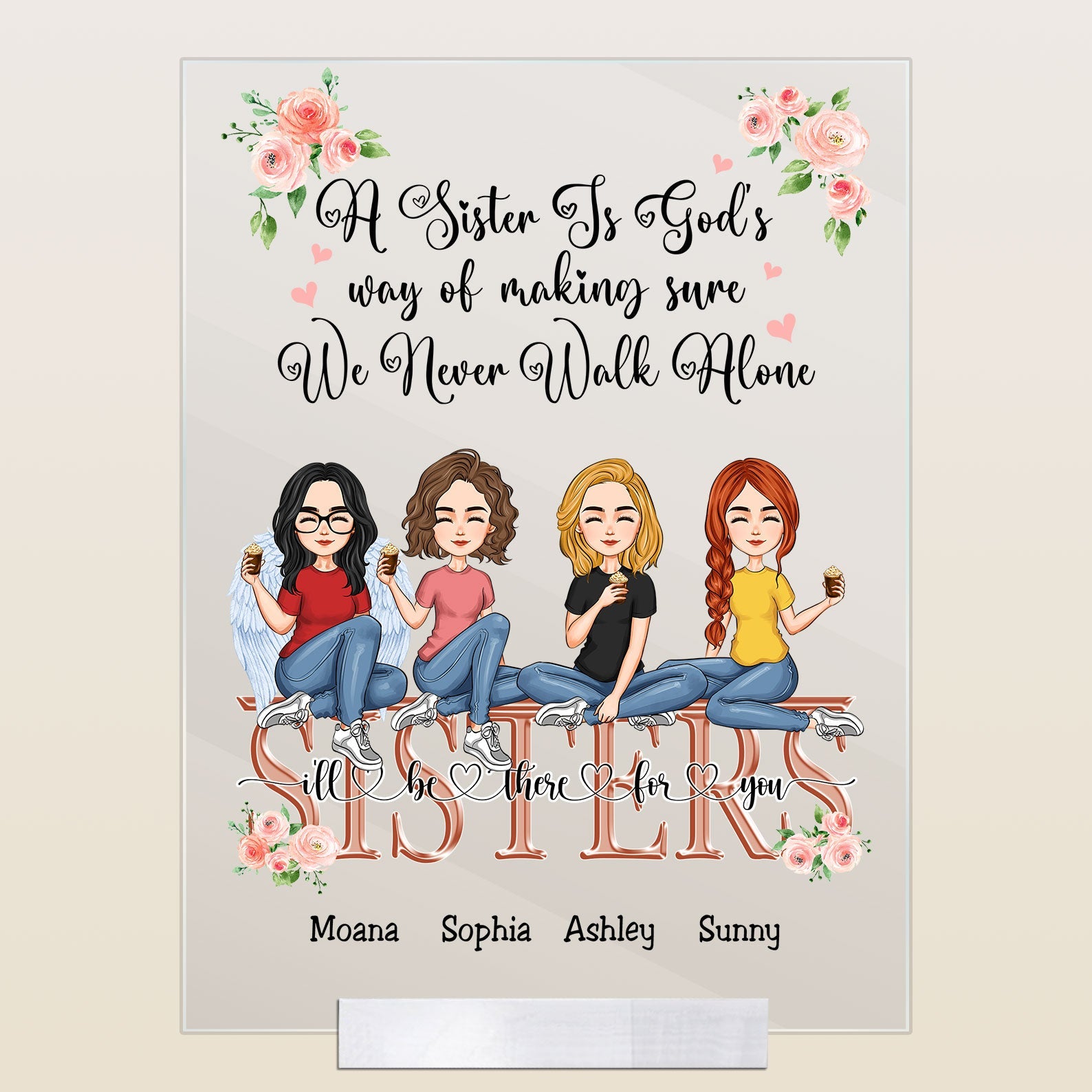 A Sister Is God's Way - Personalized Acrylic Plaque 