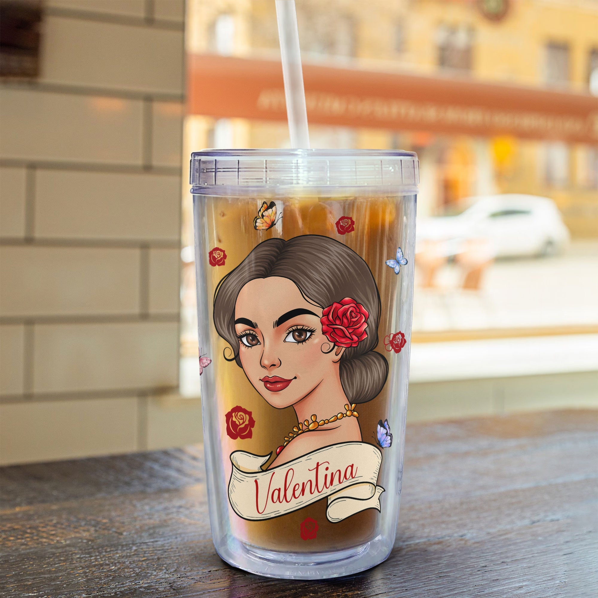 Always Chingona, Sometimes Cabrona  - Personalized Acrylic Tumbler With Straw