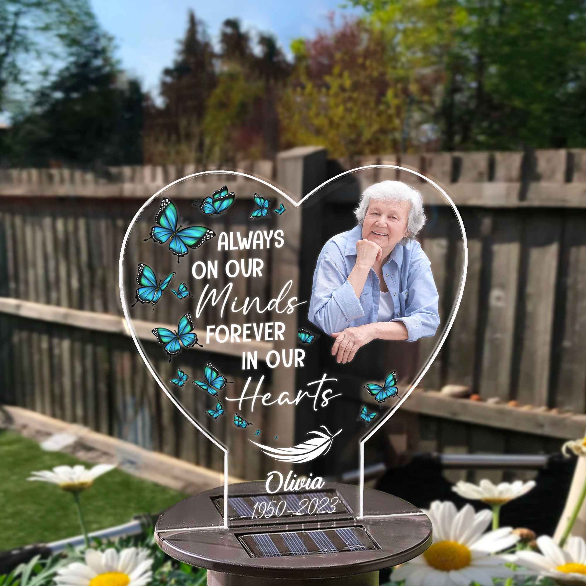 Always On My Mind  - Personalized Photo Solar Light