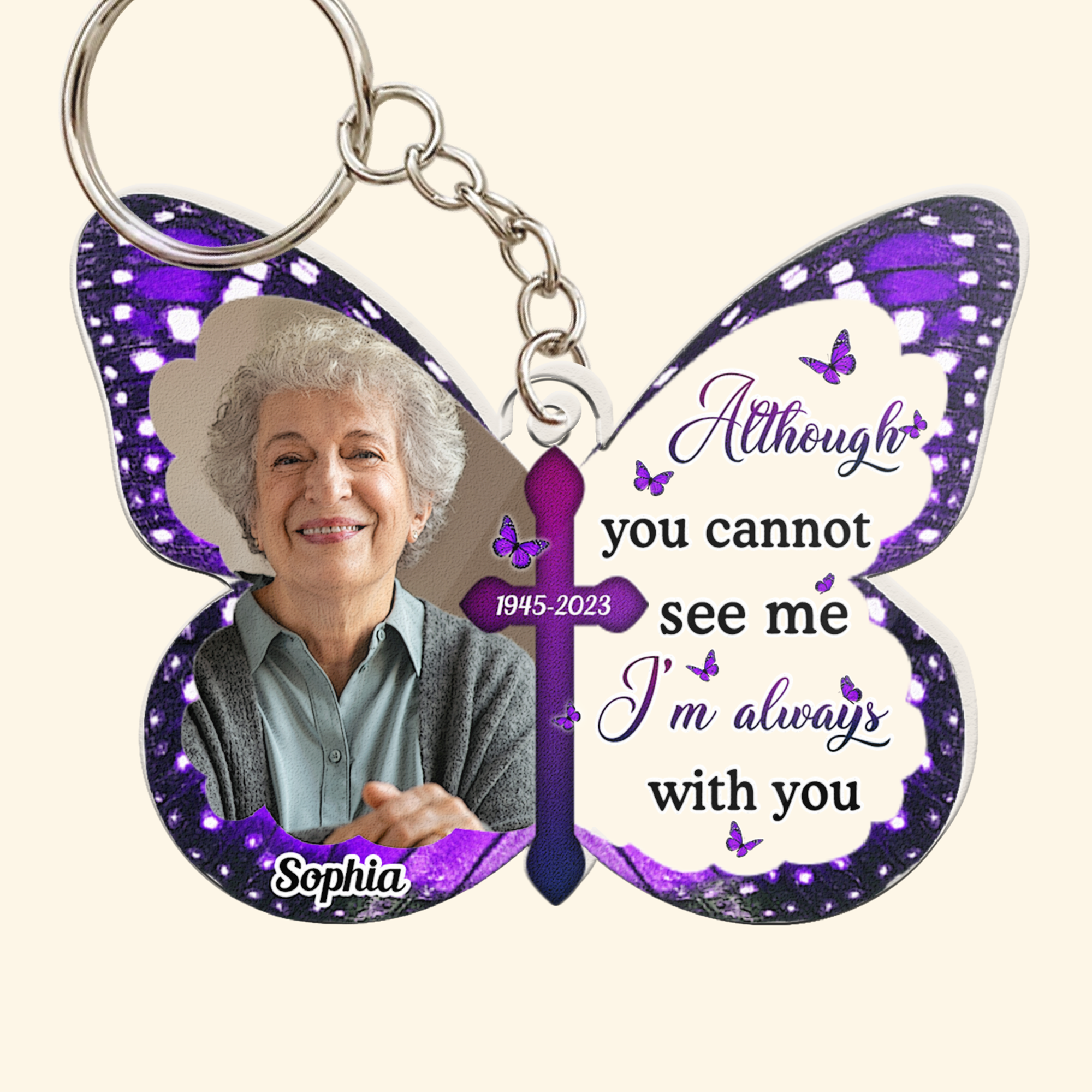 Always With You - Personalized Acrylic Photo Keychain