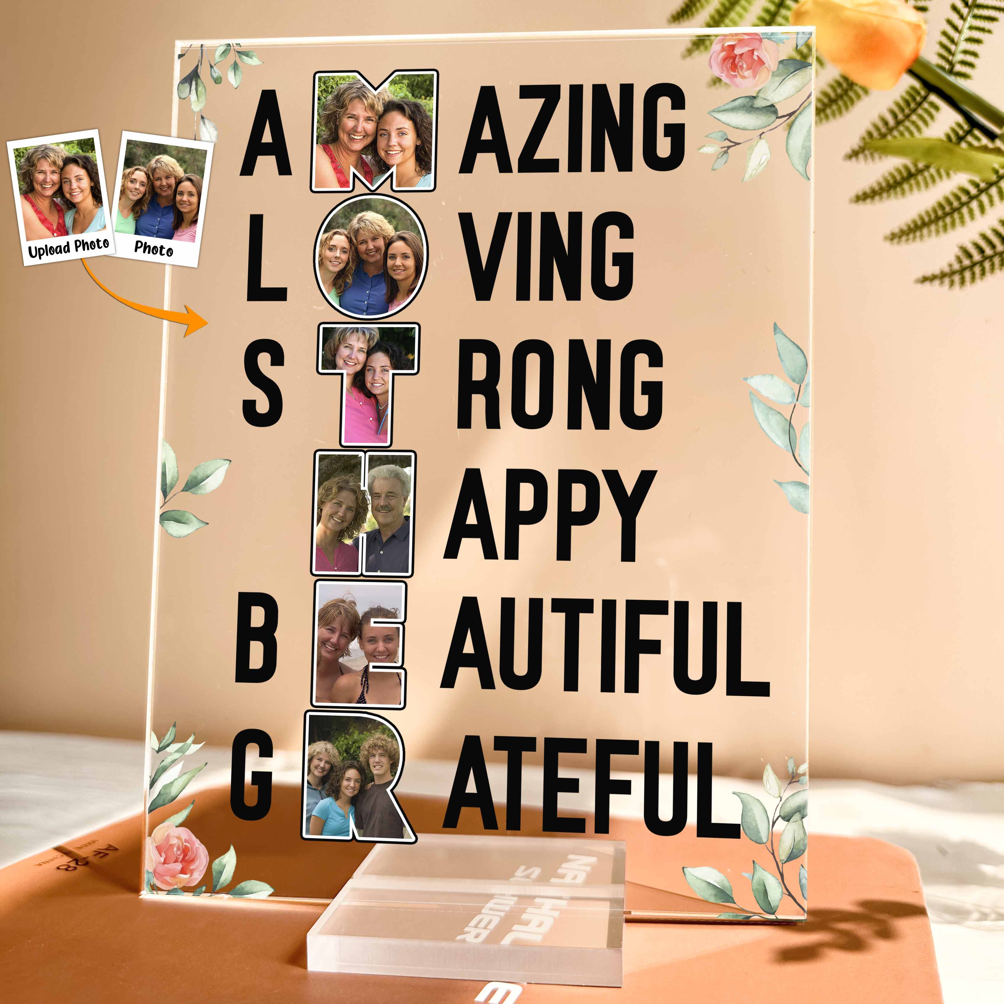 Amazing Mother - Personalized Acrylic Photo Plaque