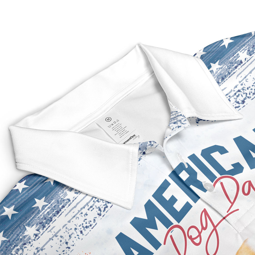 America Pet Dad Pet Mom - Custom Photo Polo Shirt