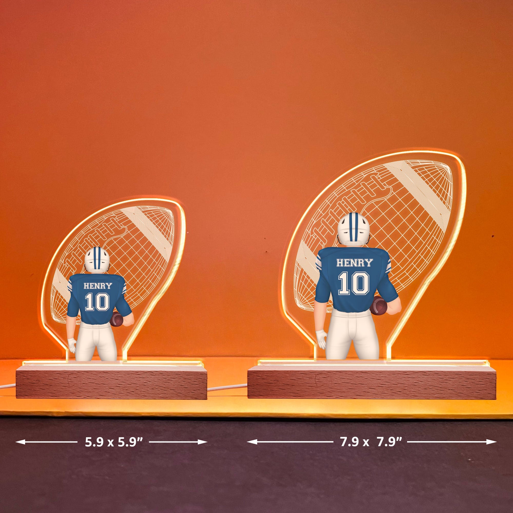 American Football Player - Personalized LED Light