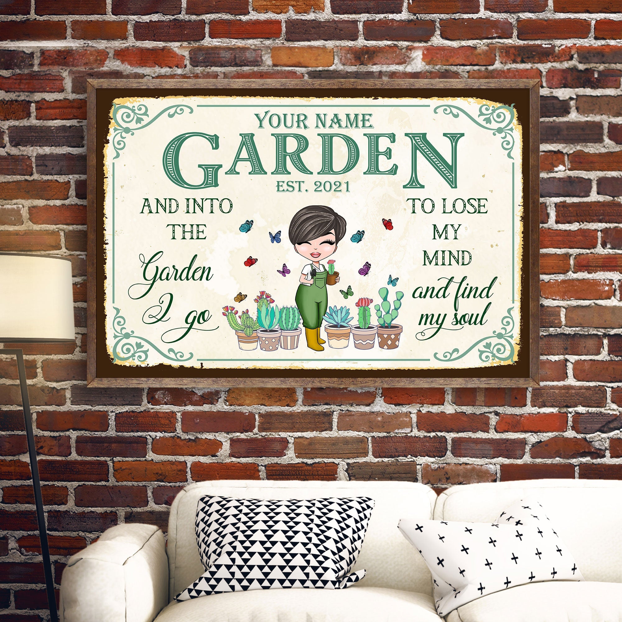 And Into The Garden I Go - Personalized Poster/Canvas - Birthday Gift For Gardener - Cartoon Farmer