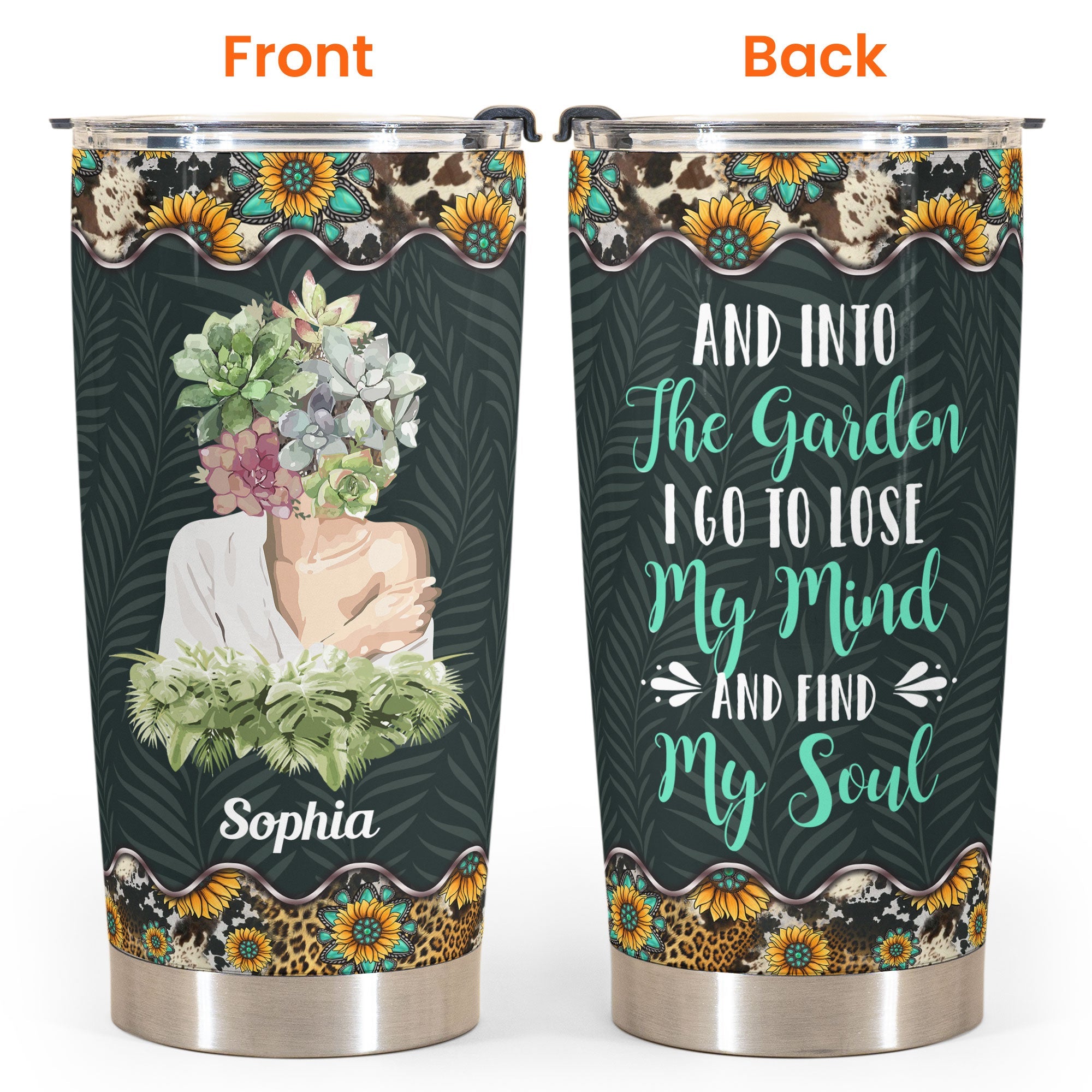 And Into The Garden I Go - Personalized Tumbler Cup - Birthday Gift For Gardener, Garden Lover, Plant Mom