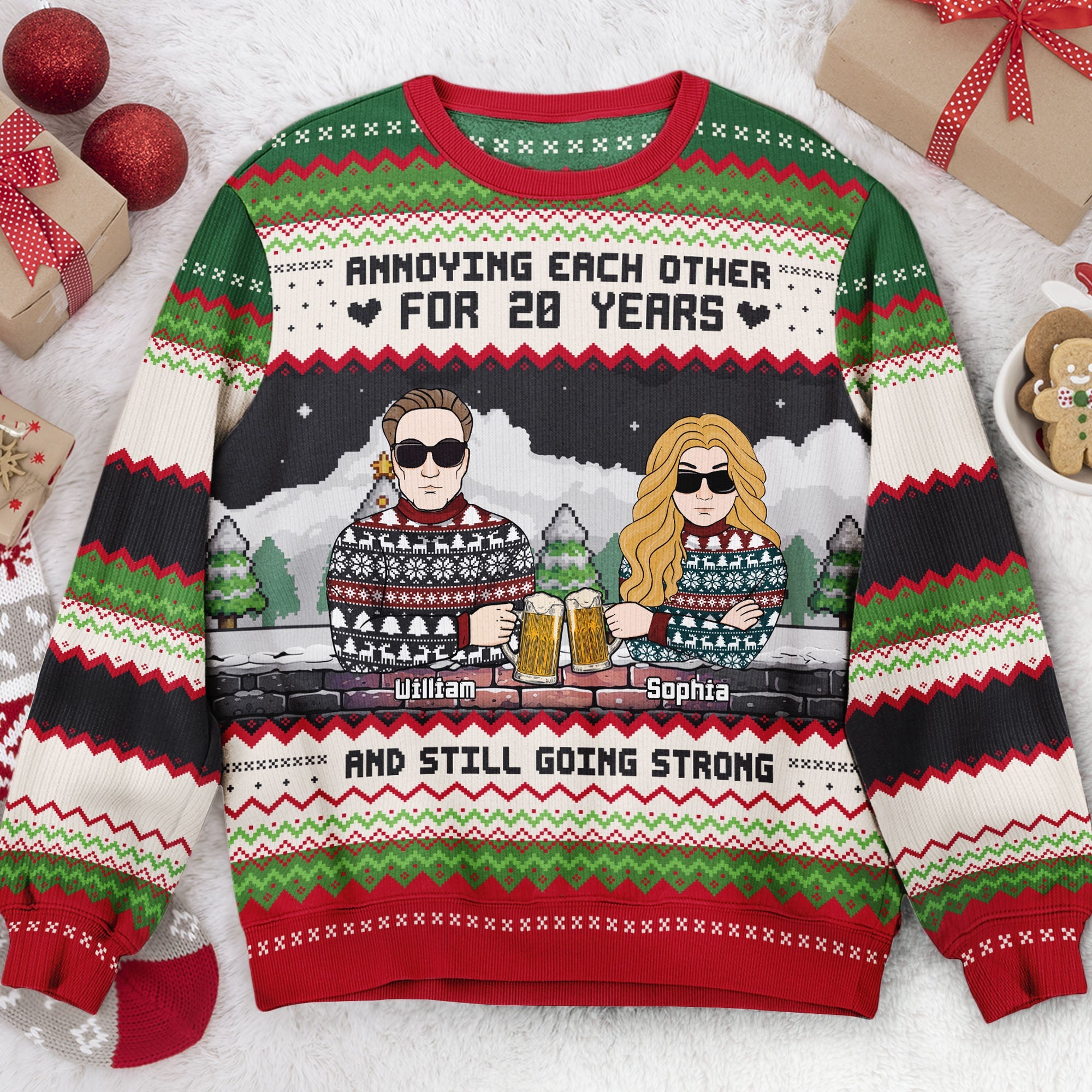 Annoying Each Other Foryears And Still Going Strong - Personalized Ugly Sweater