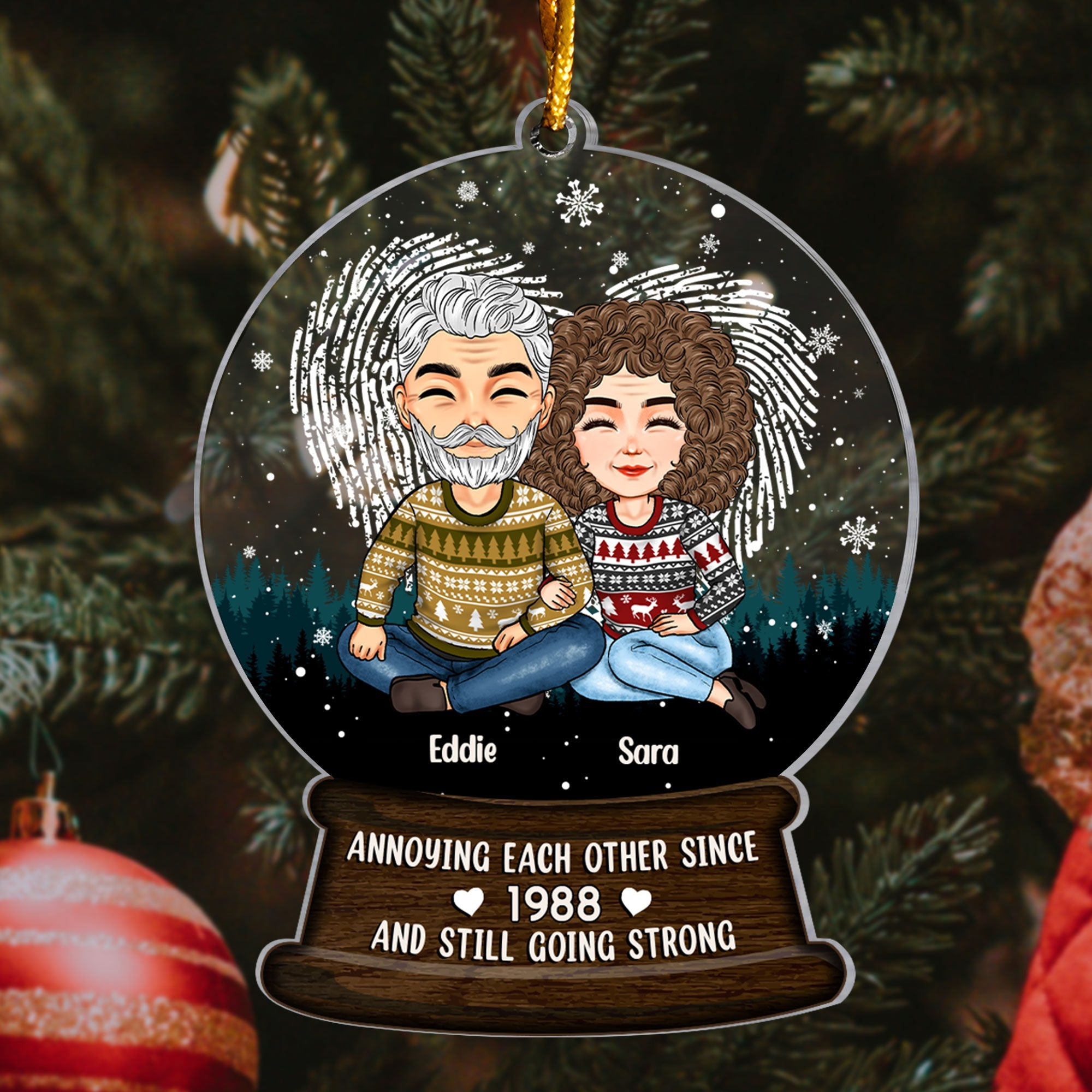 Annoying Each Other Since - Personalized Custom Shaped Acrylic Ornament