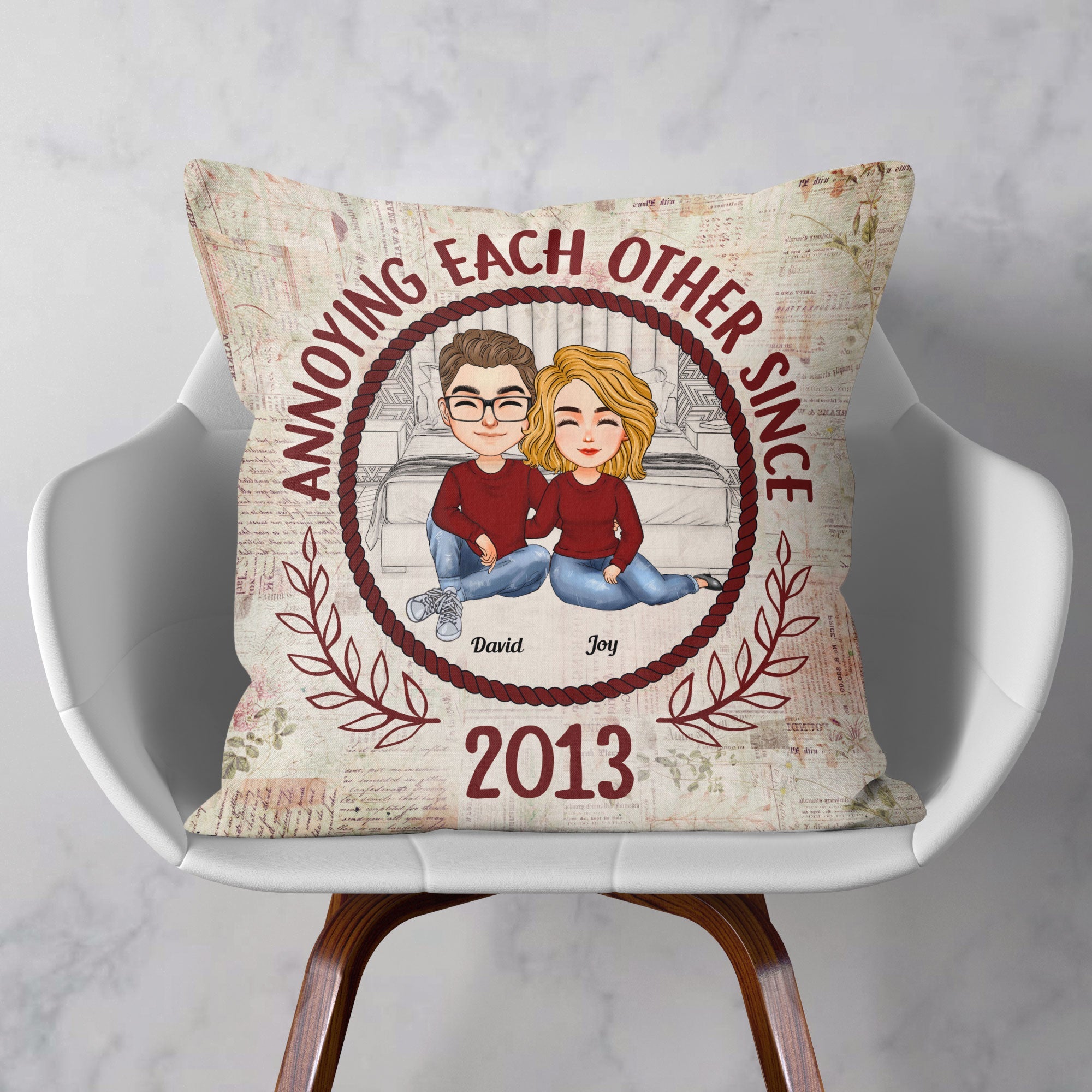 Annoying Each Other Since - Personalized Pillow (Insert Included)