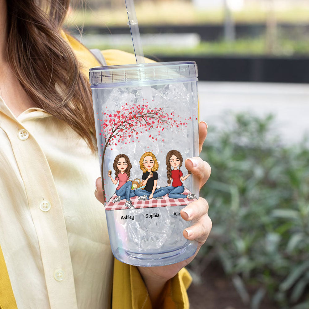 Another Year Of Bonding Over Alcohol - Personalized Acrylic Tumbler With Straw