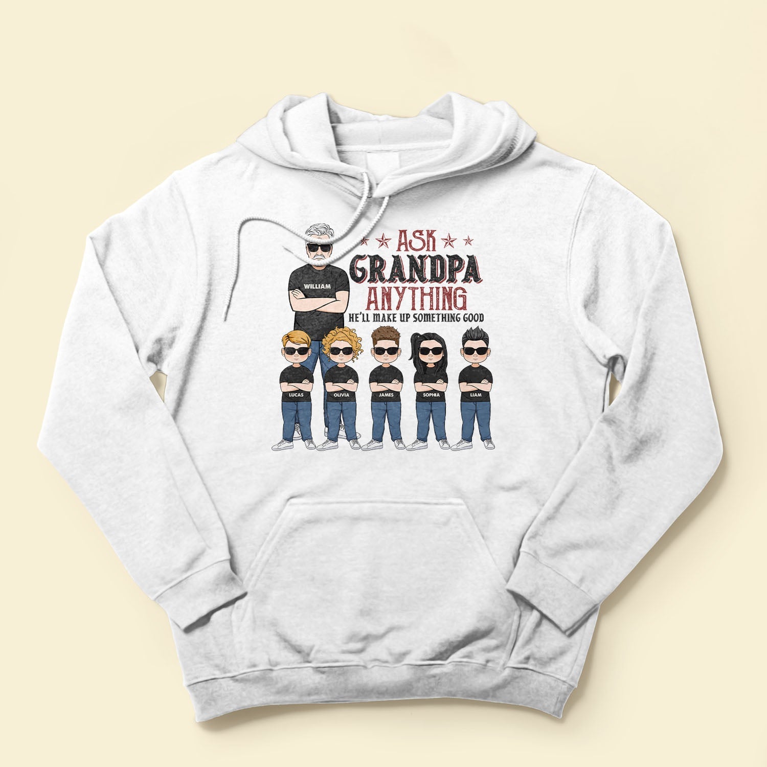 Ask Grandpa Anything - Personalized Shirt - Birthday, Father's Day Gift For Papa, Grandpa, Grandfather