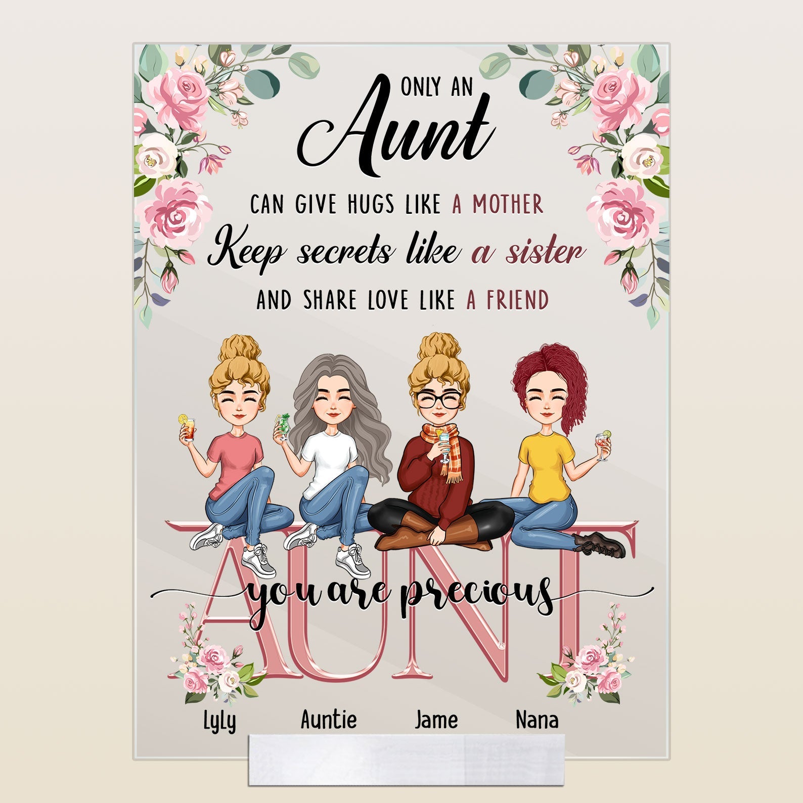 Aunt, You Are Precious - Personalized Acrylic Plaque