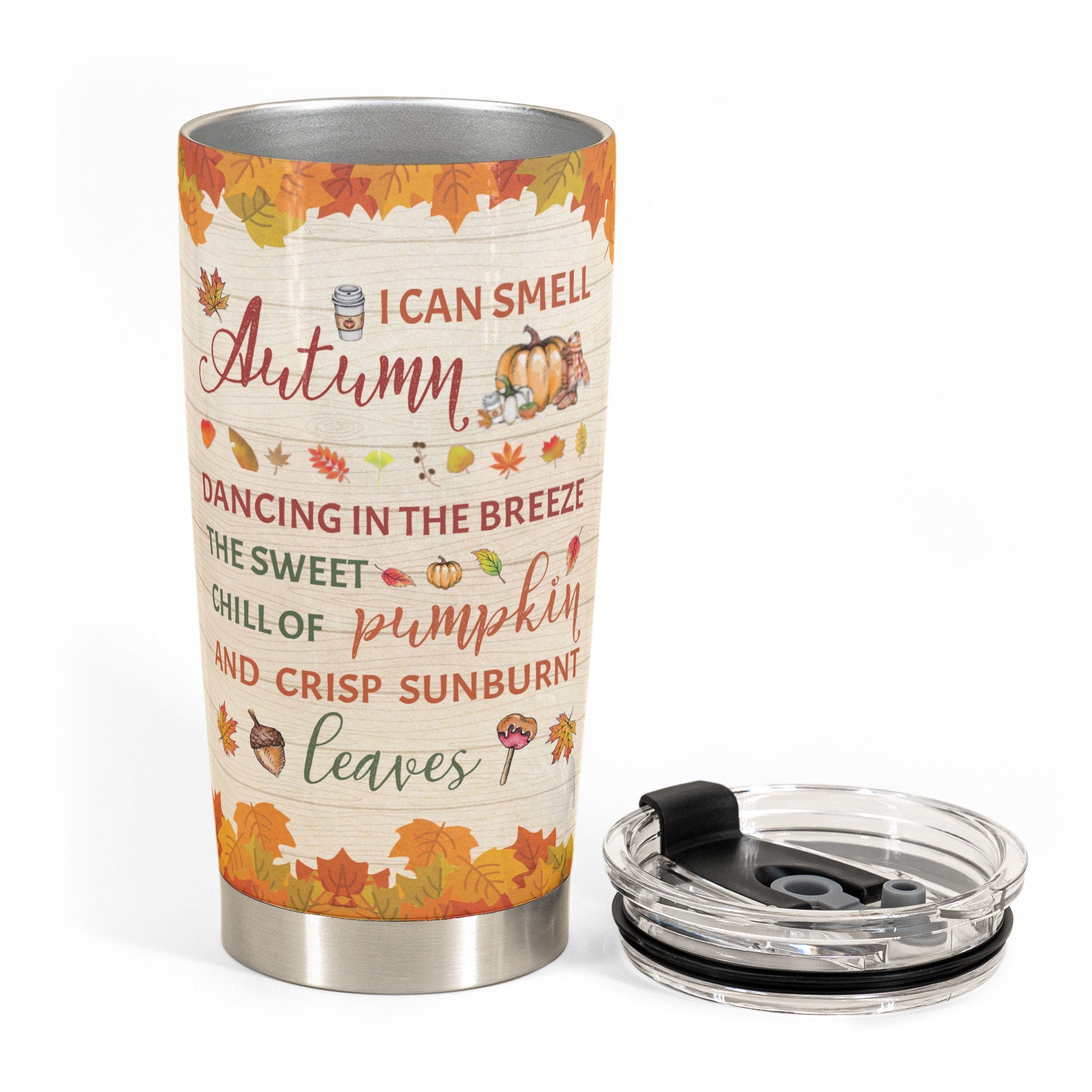 Autumn Pumpkin - Personalized Tumbler - Fall Season Gift For Fall Lovers