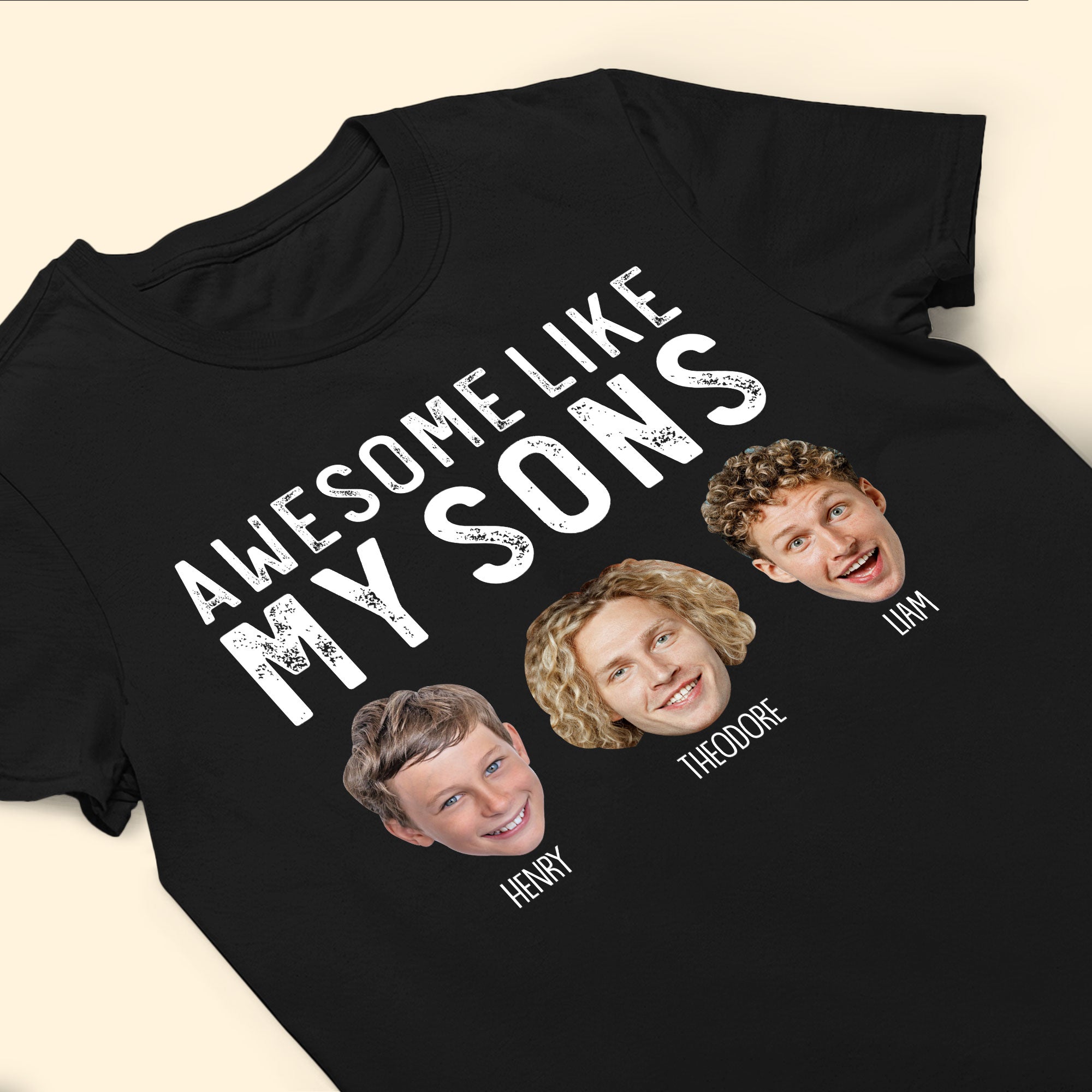 Awesome Like My Sons - Personalized Photo Shirt