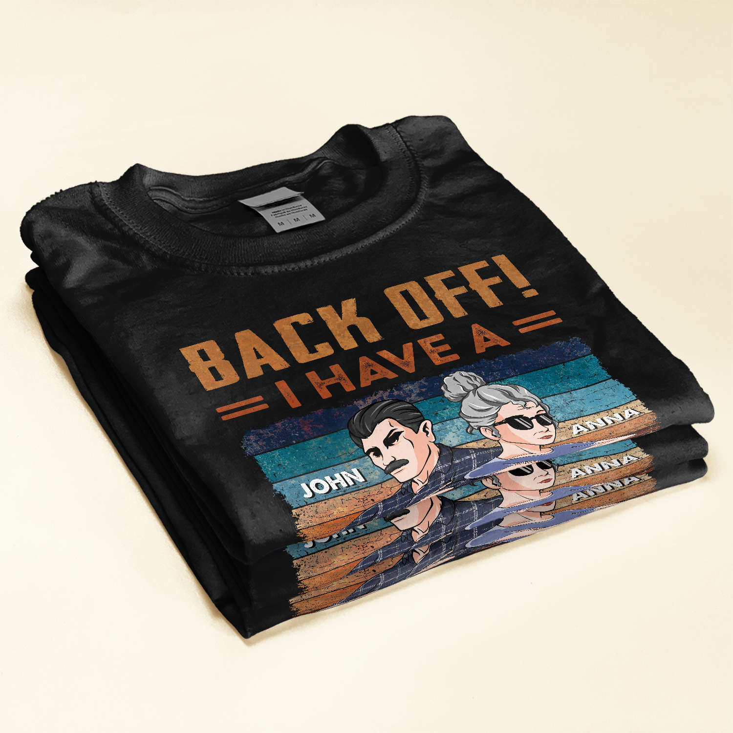 Back Off I Have A Crazy Wife - Personalized Shirt - Funny Birthday Anniversary Gift For Husband, Dad - Gift From Wife, Daughters, Sons