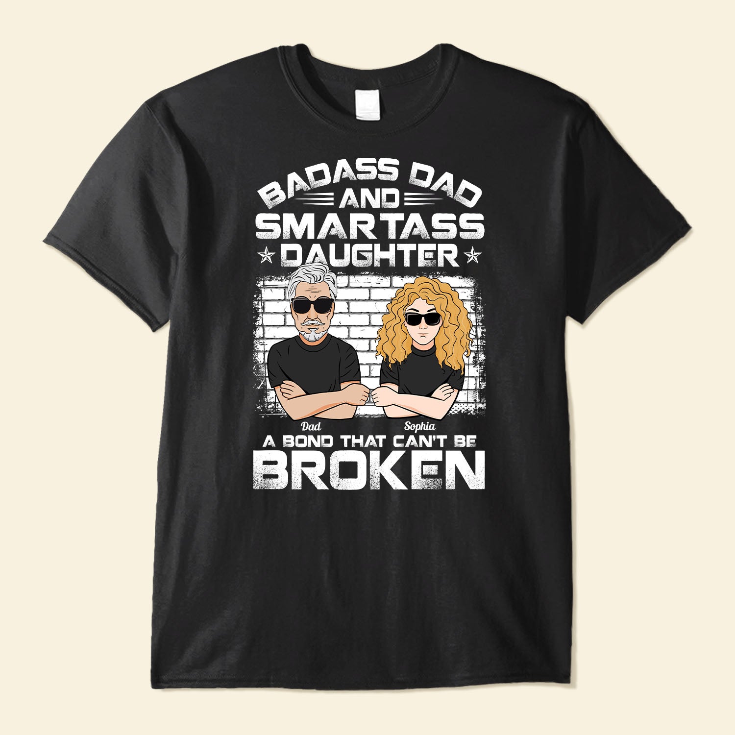 Badass Dad And Smartass Daughter - Personalized Shirt