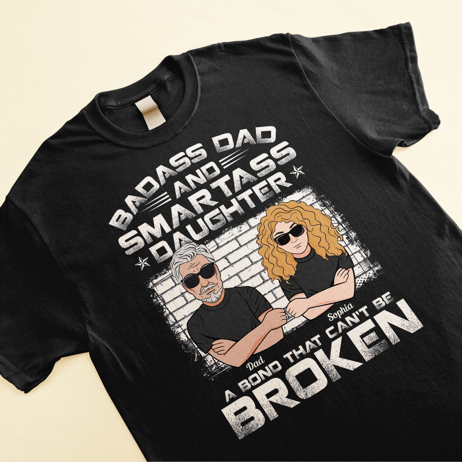 Badass Dad And Smartass Daughter - Personalized Shirt