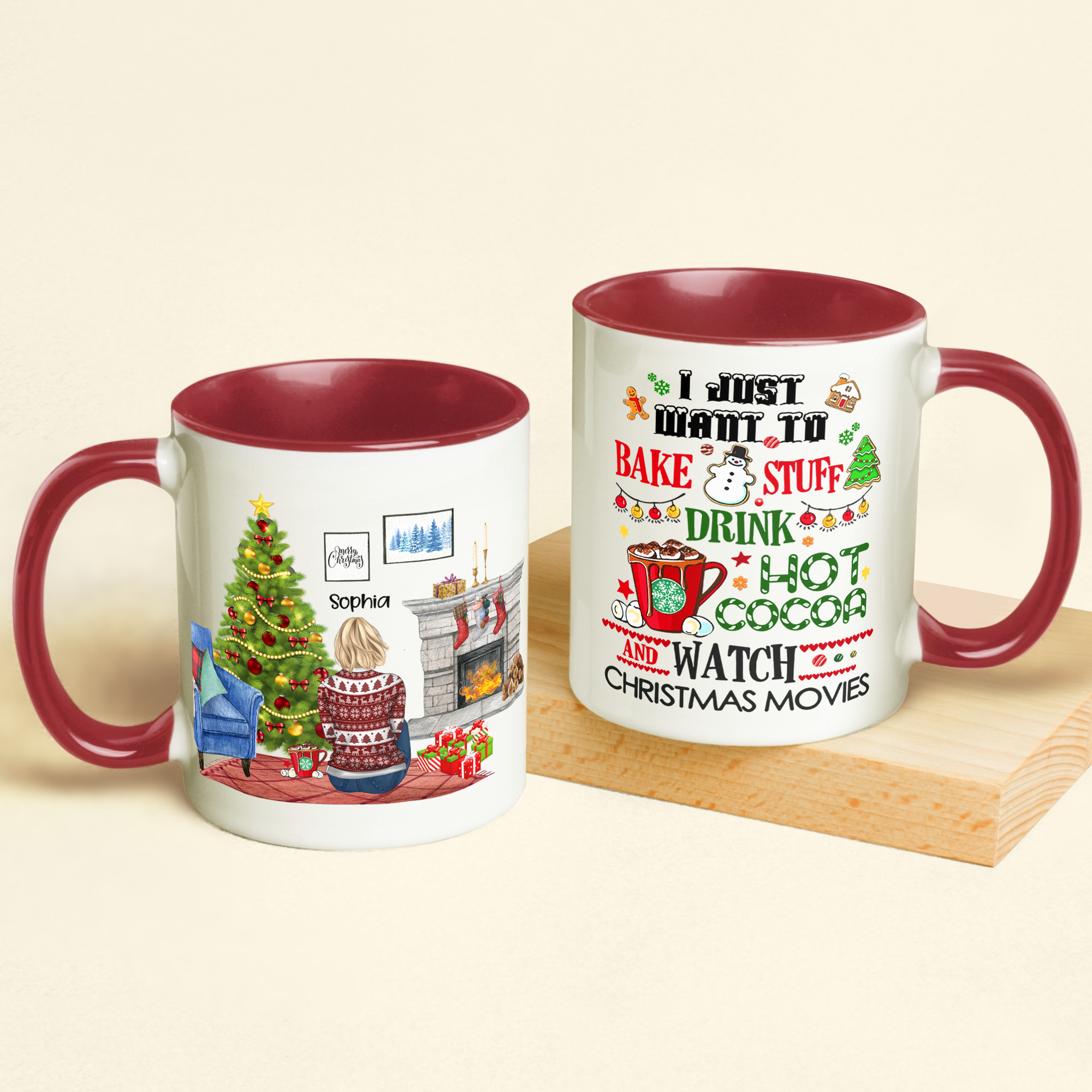 Bake Stuff Drink Hot Cocoa - Personalized Accent Mug