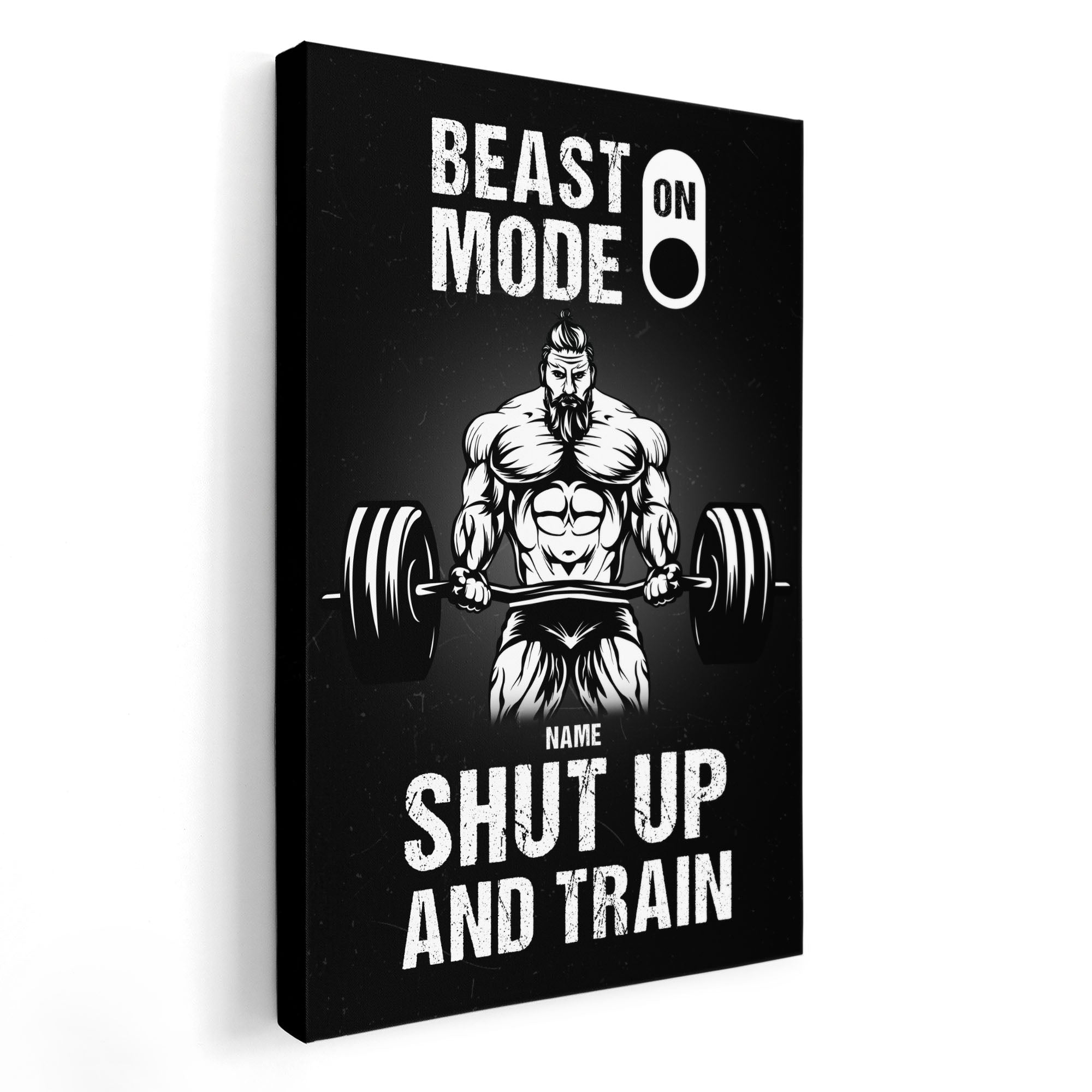 Beast Mode - Personalized Poster/Canvas - Birthday Gift For Gymer - Old Man Lifting