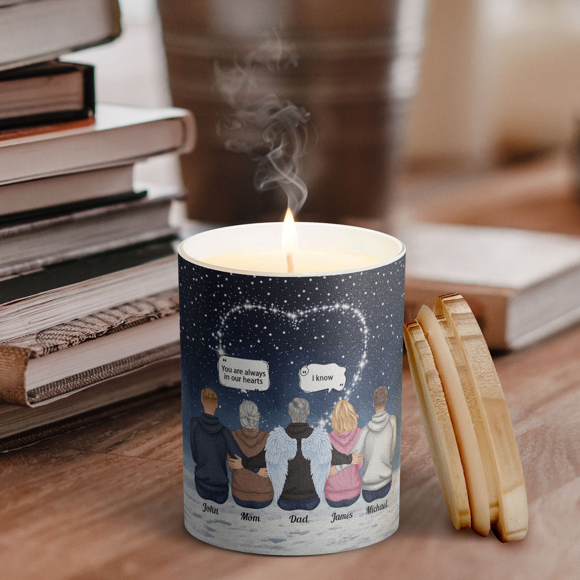 Because Someone We Love Is In Heaven - Personalized Candle