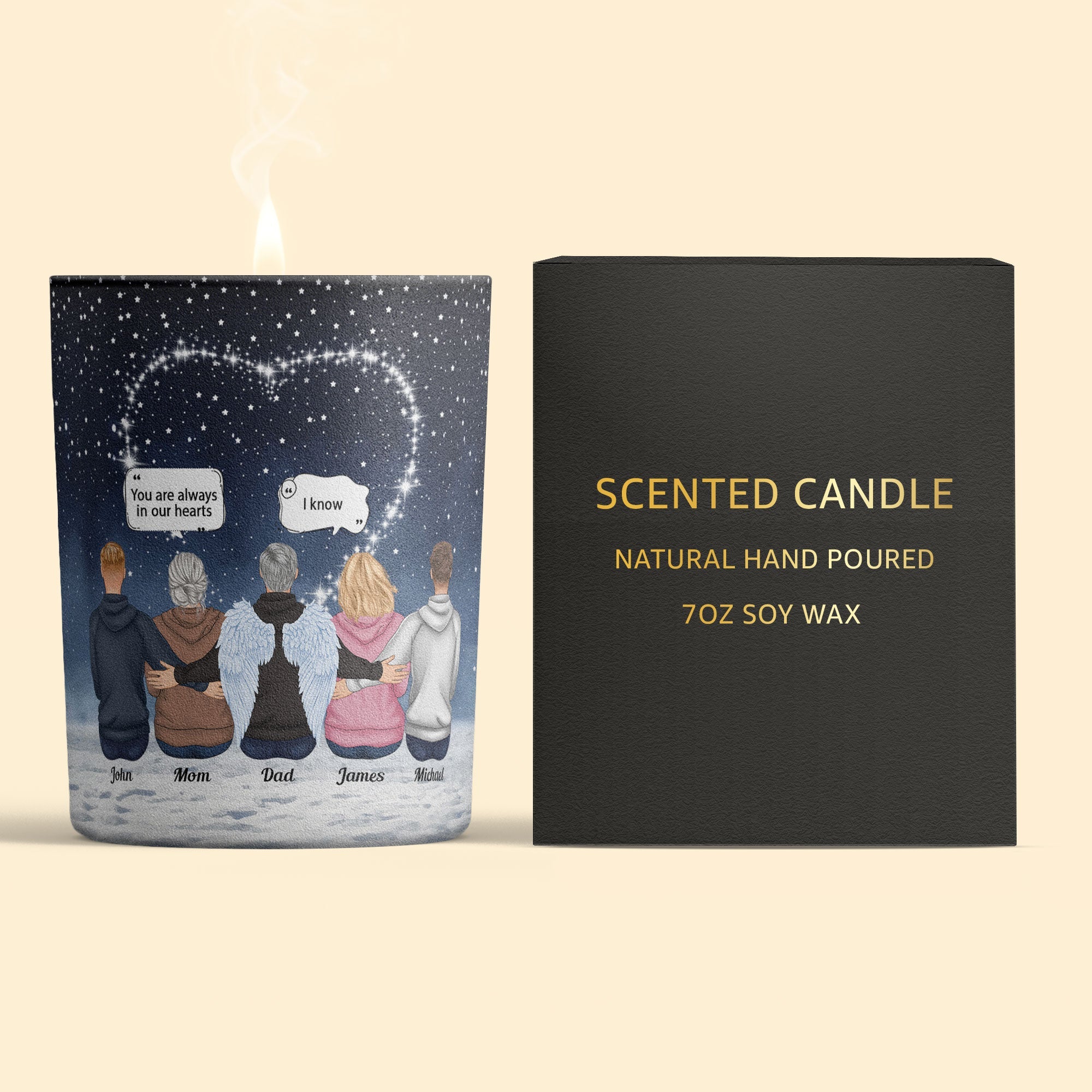 Because Someone We Love Is In Heaven - Personalized Candle