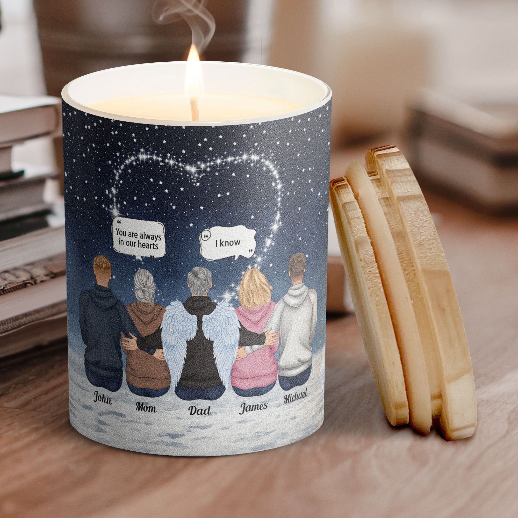 Because Someone We Love Is In Heaven - Personalized Candle