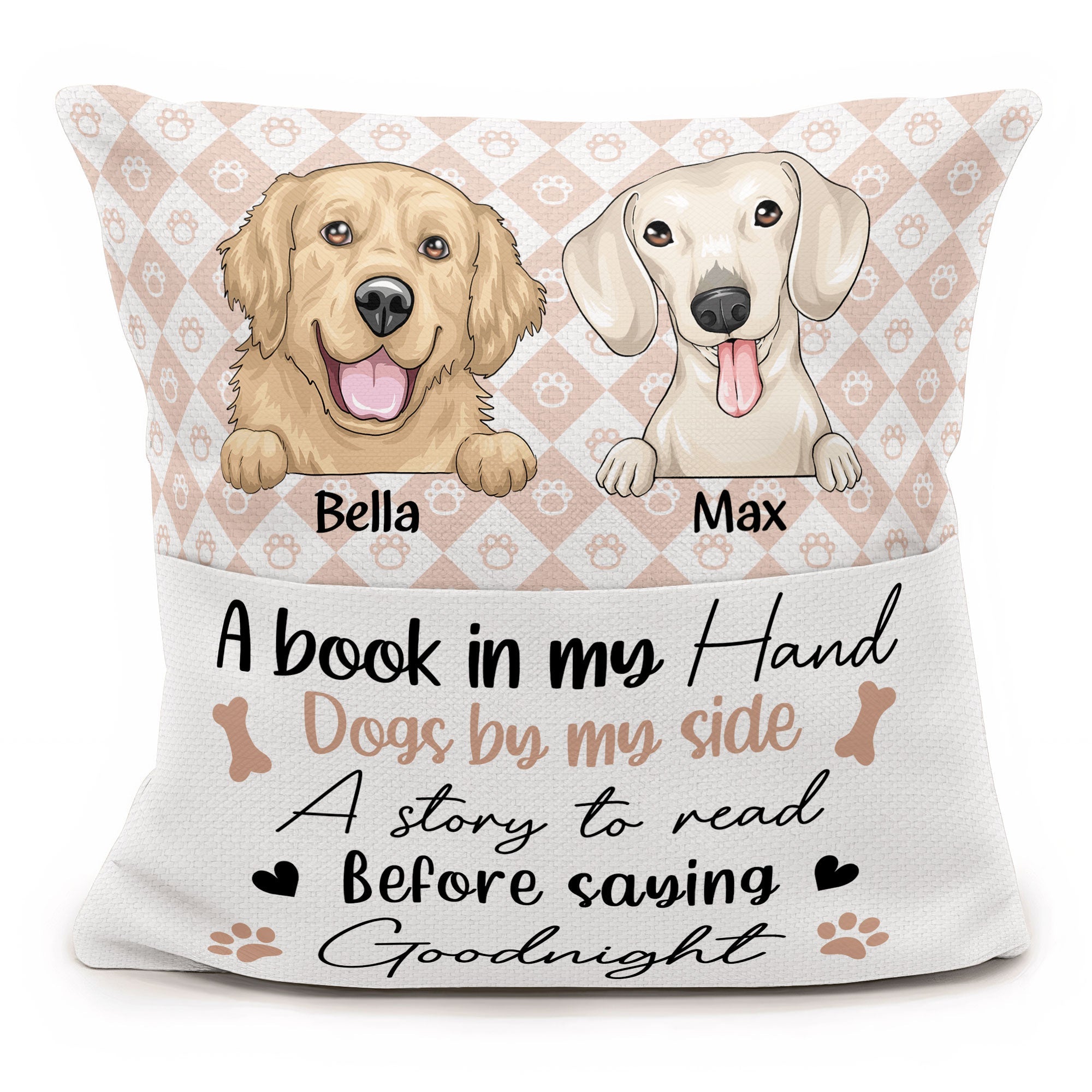 Before Saying Goodnight - Personalized Pocket Pillow (Insert Included)