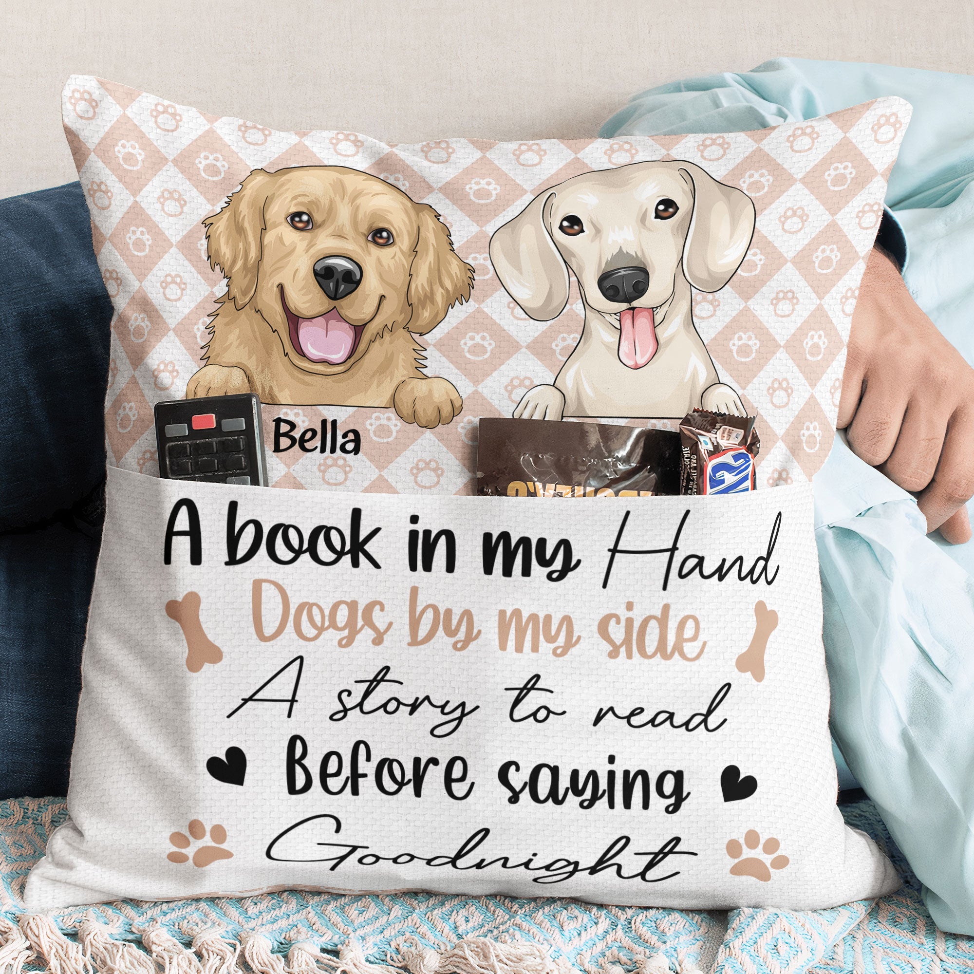 Before Saying Goodnight - Personalized Pocket Pillow (Insert Included)