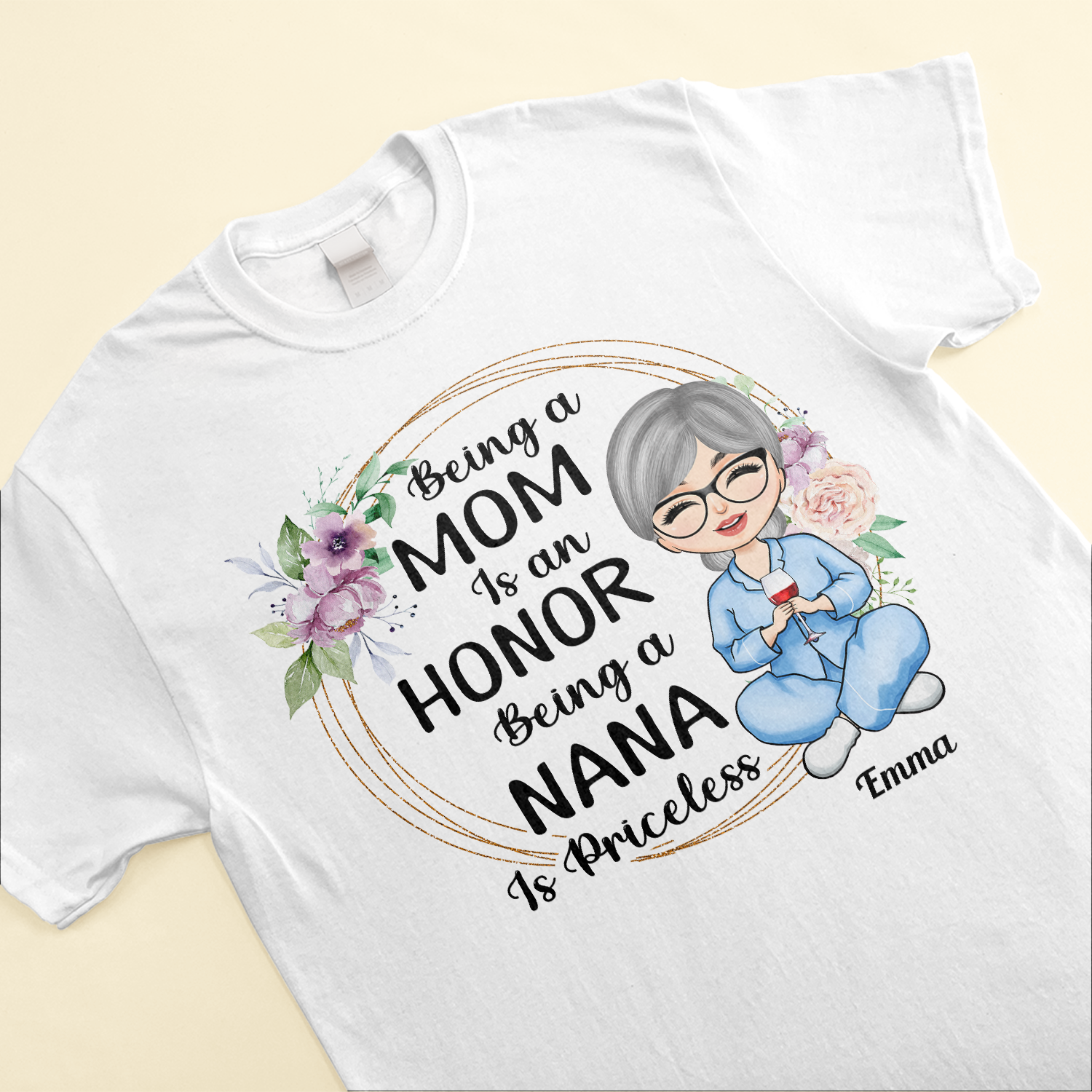 Being A Nana Is Priceless - Personalized Shirt - Birthday Mother's Day Gift For Grandma, Nana - Gift From Daughters, Sons, Husband