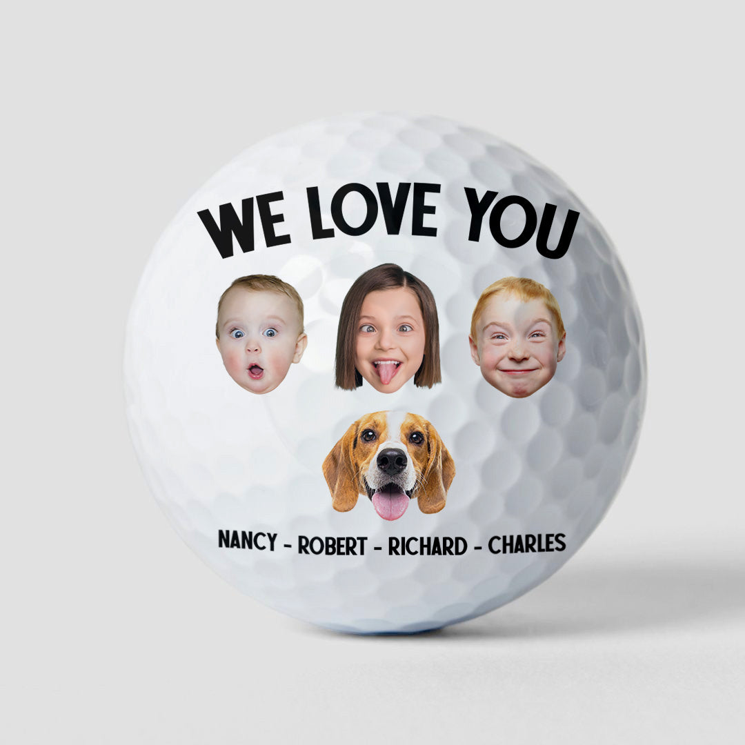 Best Dad By Par Grandpa Papa Husband Golf Gift - Personalized Golf Ball