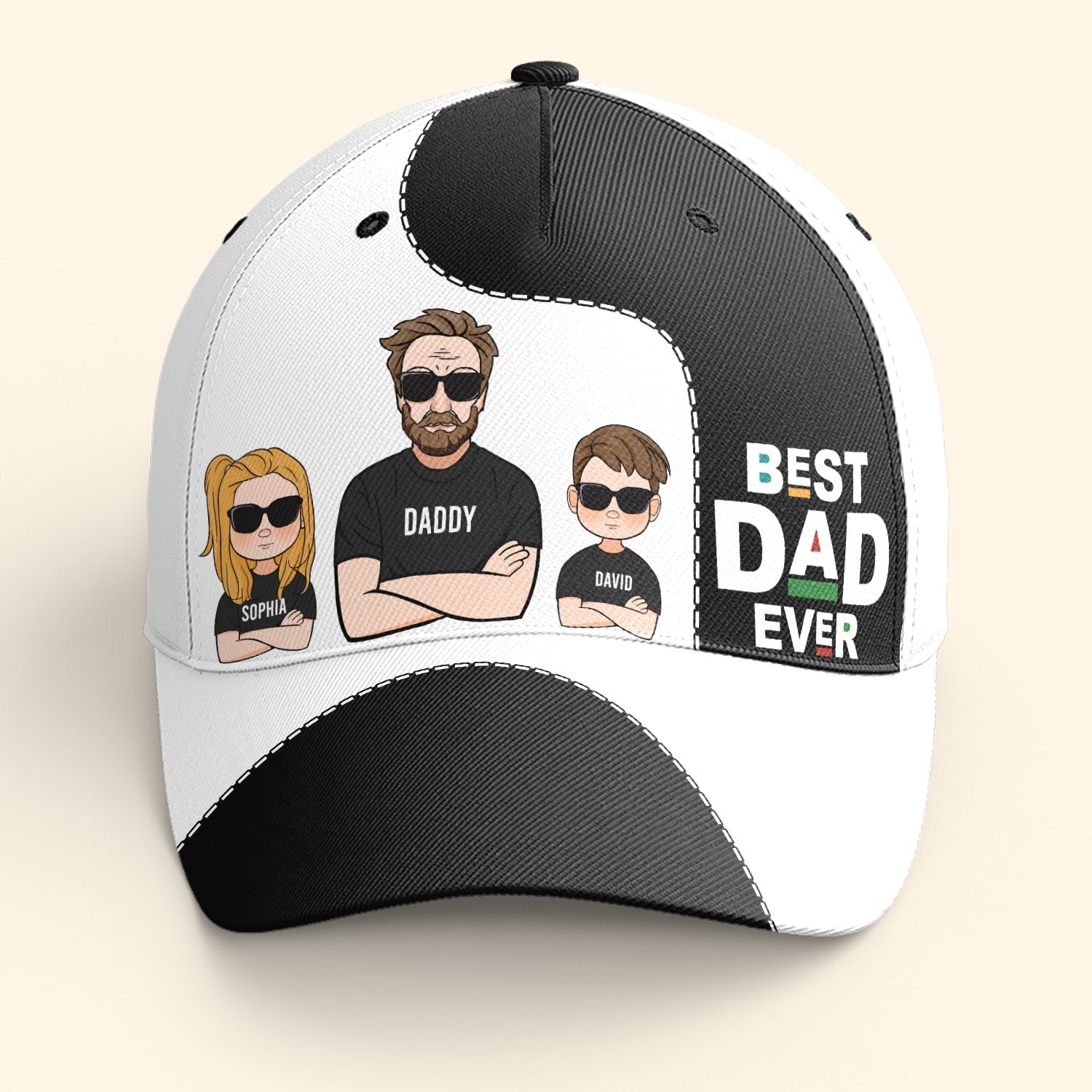 Best Dad Ever Cartoon Version - Personalized Classic Cap