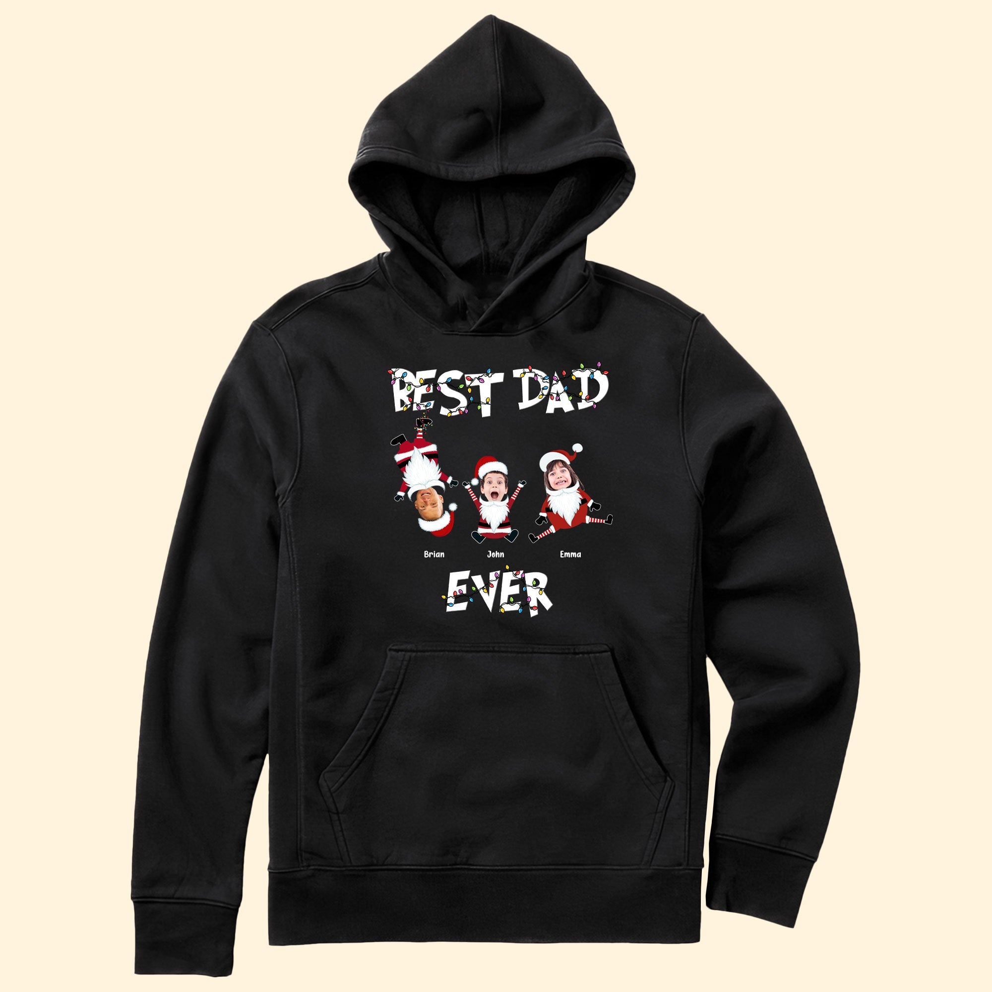 Best Dad Ever Christmas Gift - Personalized Photo Shirt